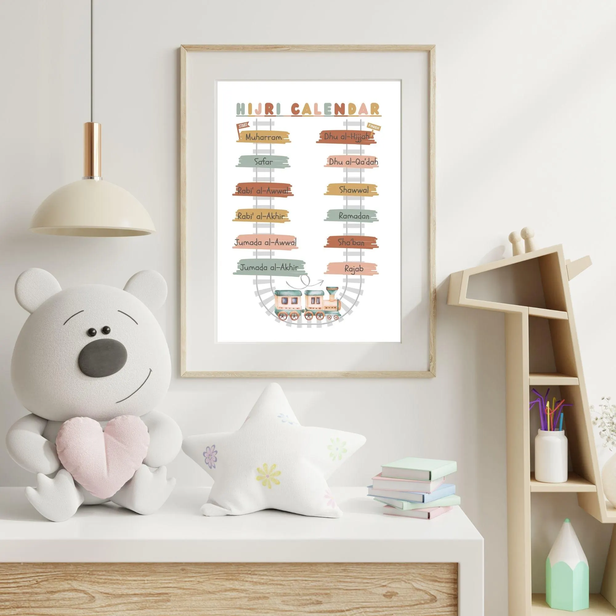 Hijri Calendar Train Poster: Islamic Homeschool Decor (Digital Download) - image 2