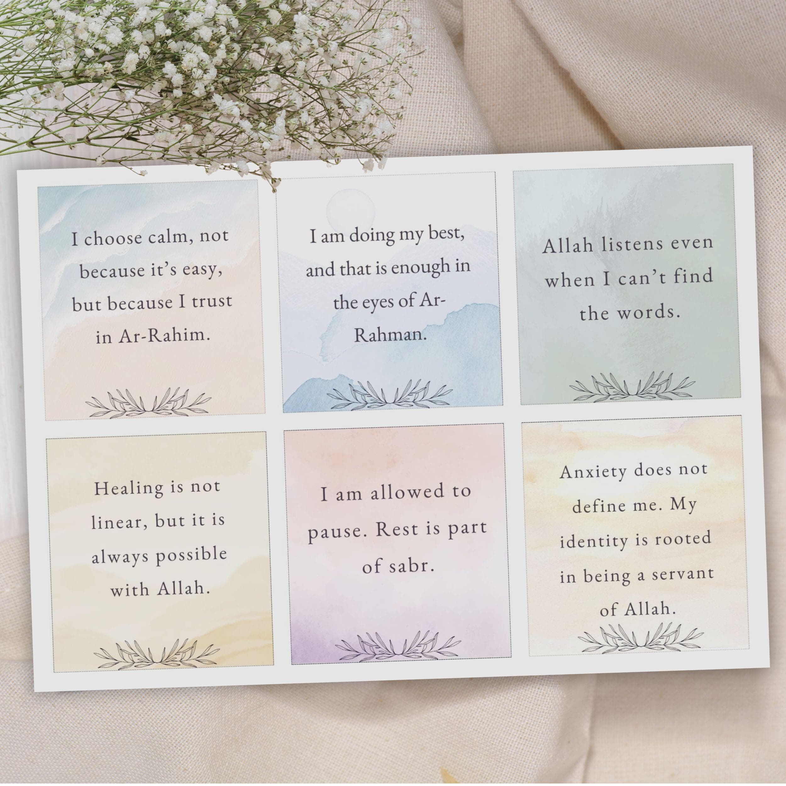 Islamic Affirmation Cards: Muslim Mental Wellness Gift (Digital Download) - image 4