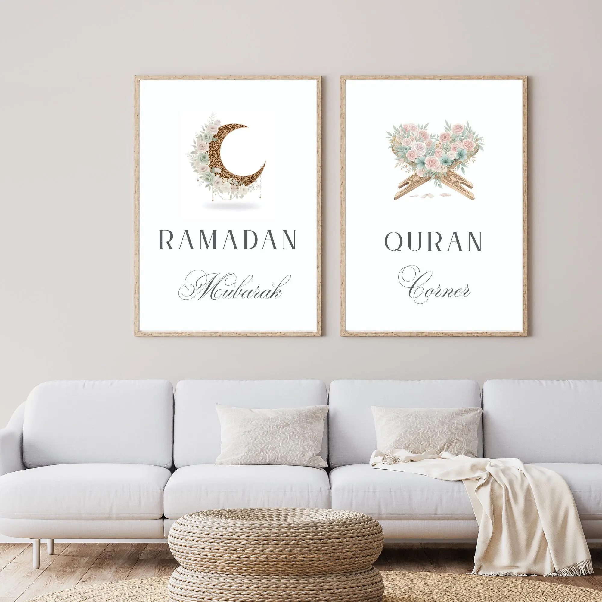 Floral Ramadan and Quran Prints, Islamic Home Decor (Digital Download Bundle) - image 4