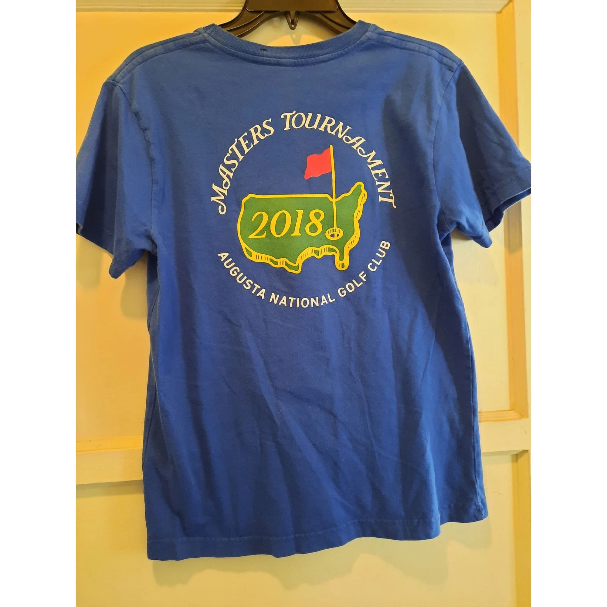Masters Tournament Unisex T-shirt Augusta International Golf Club Blue 2018 Small - image 4