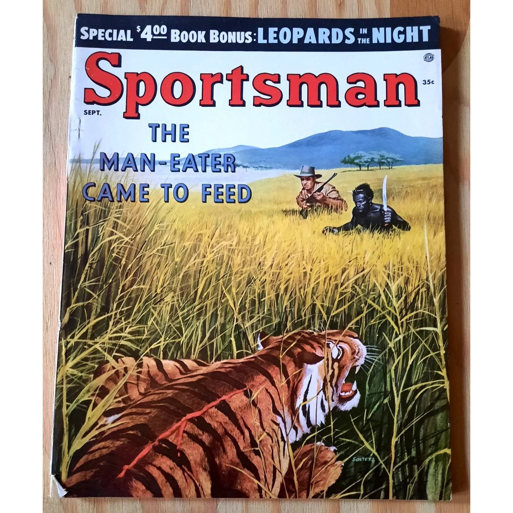 Vintage Pulp Fiction Sportsman Magazine Sept 1955 Vol 3 No 5 Original 35 cent Publication