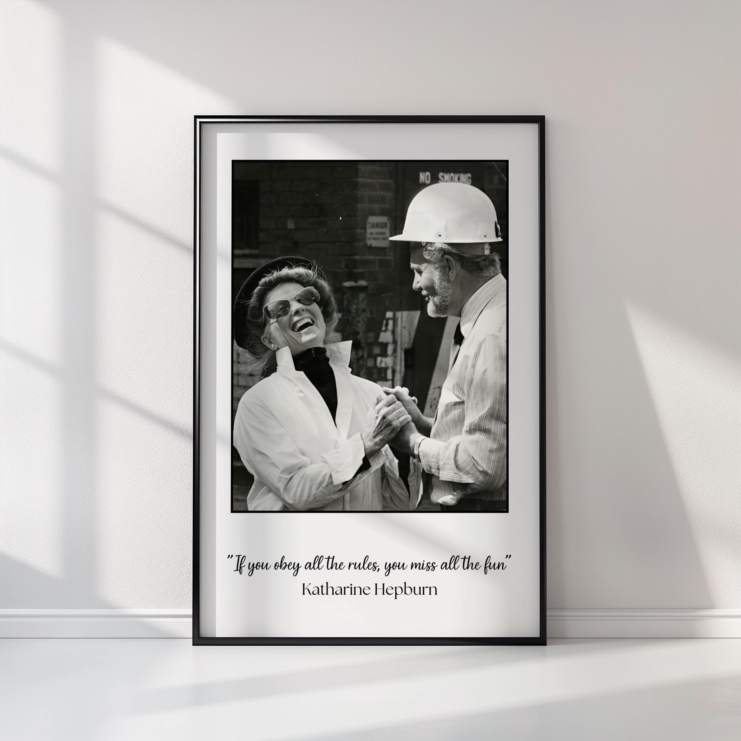 Katharine Hepburn Quote Print – Vintage Photography, Feminist Wall Art