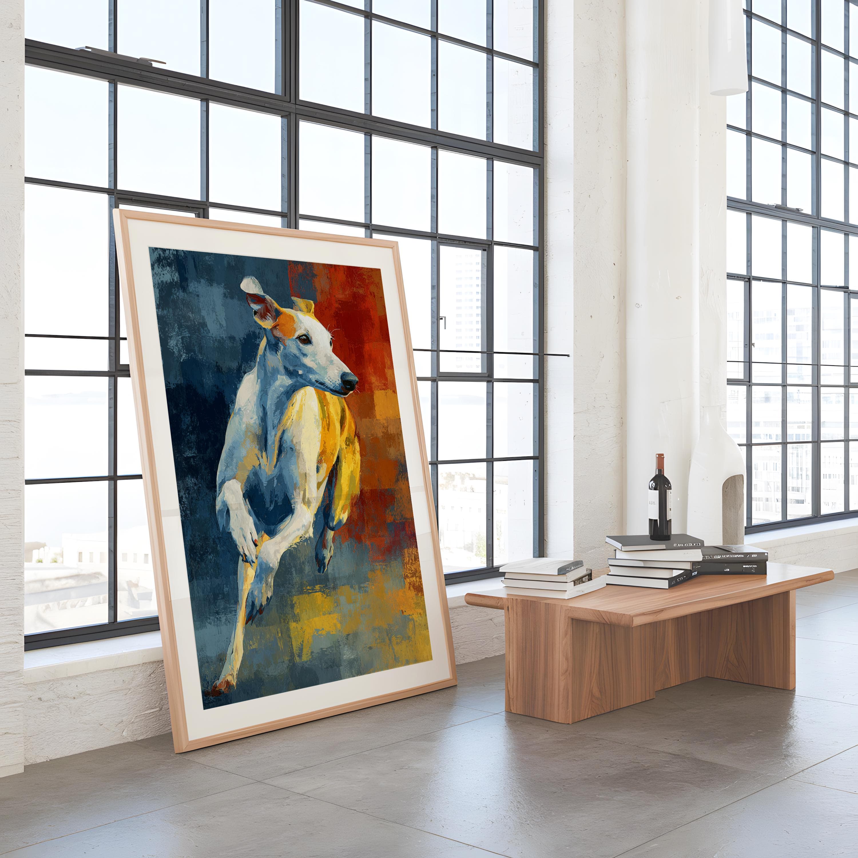 Running Greyhound Poster | Abstract Colorful Dog Art, Modern Wall Print - image 4