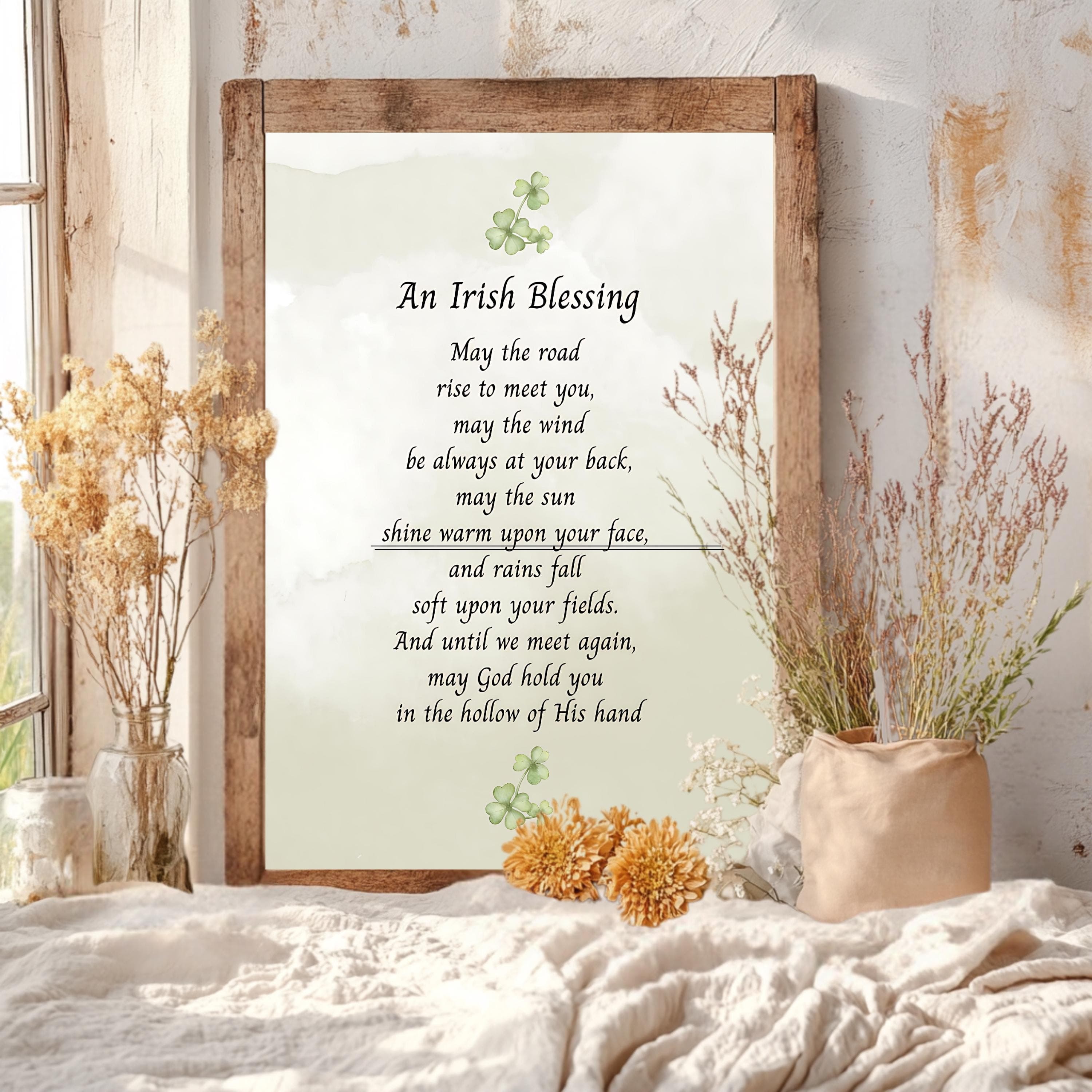 Irish Blessing Fine Art Print | Watercolor Poem Wall Decor - image 4