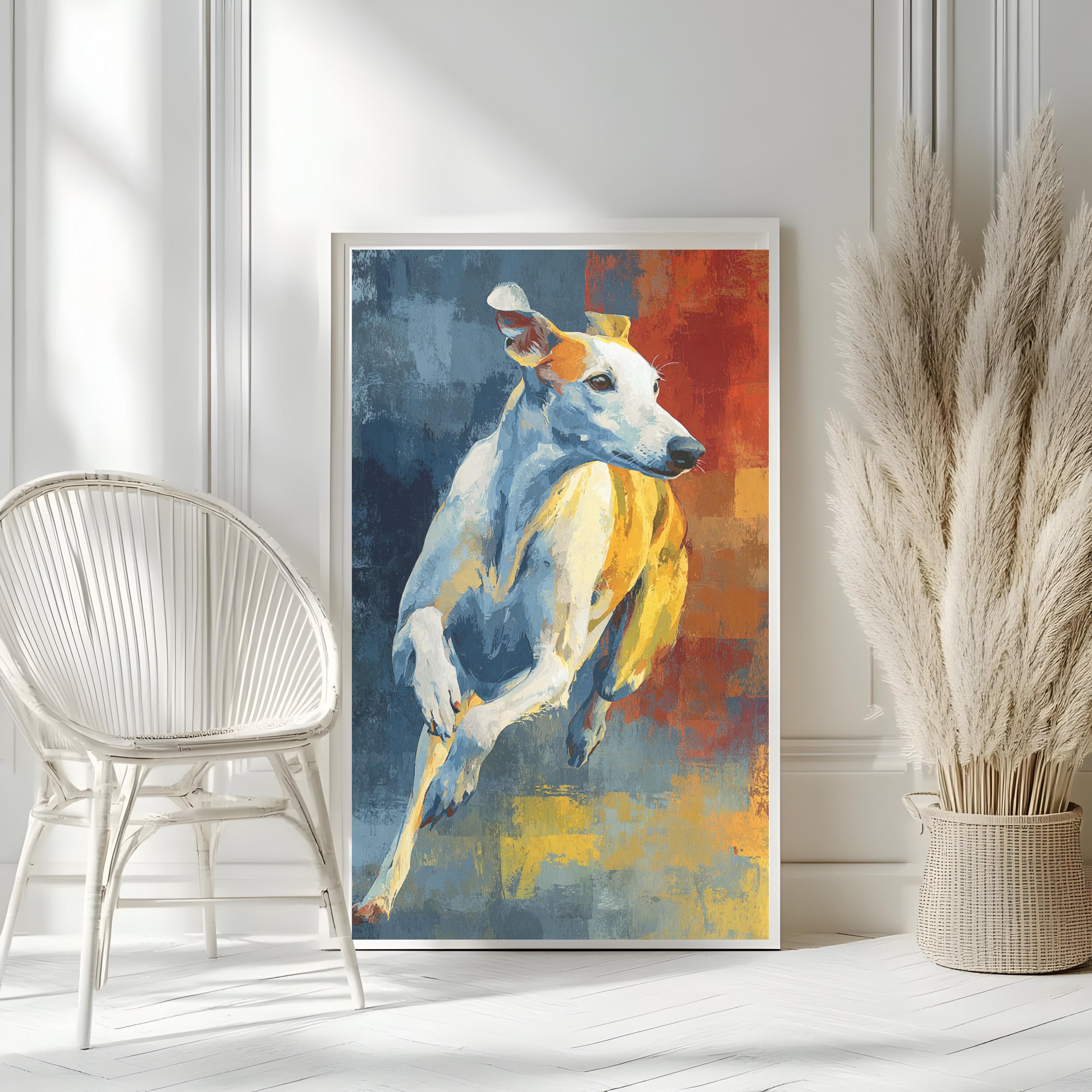 Running Greyhound Poster | Abstract Colorful Dog Art, Modern Wall Print - image 2