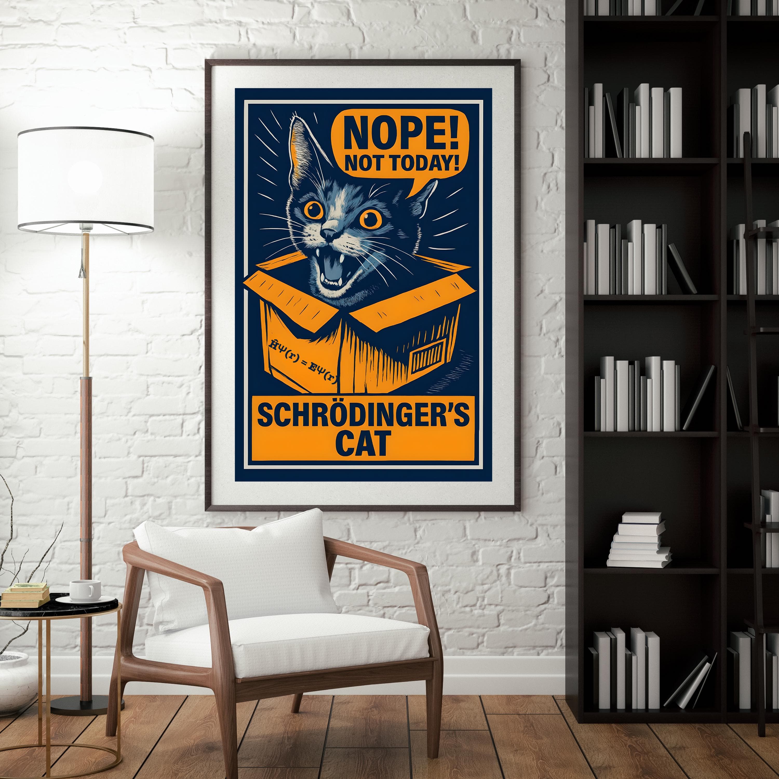 Schrödinger's Cat Poster: Funny Physics Pop Art Print - STEM Decor - image 5