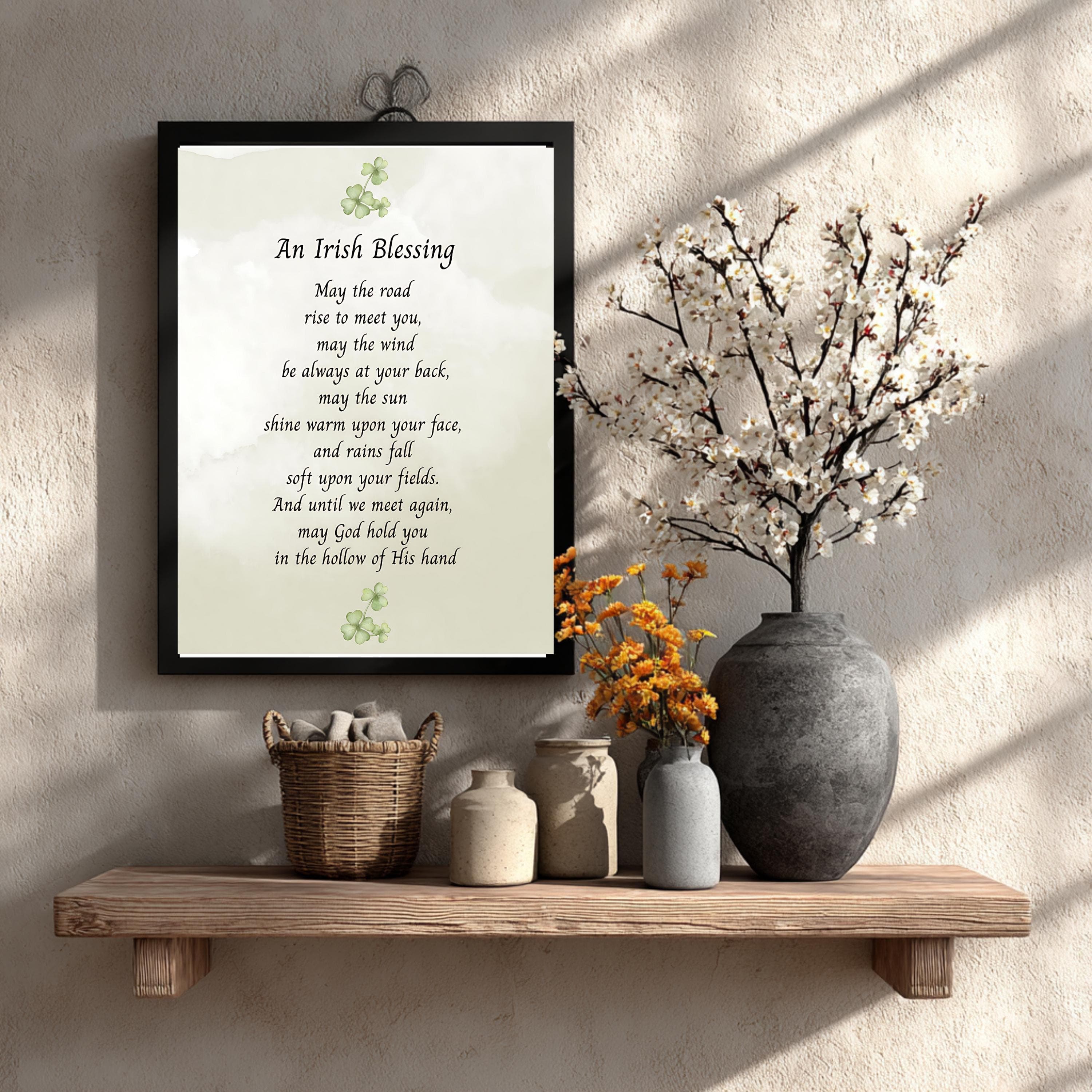 Irish Blessing Fine Art Print | Watercolor Poem Wall Decor