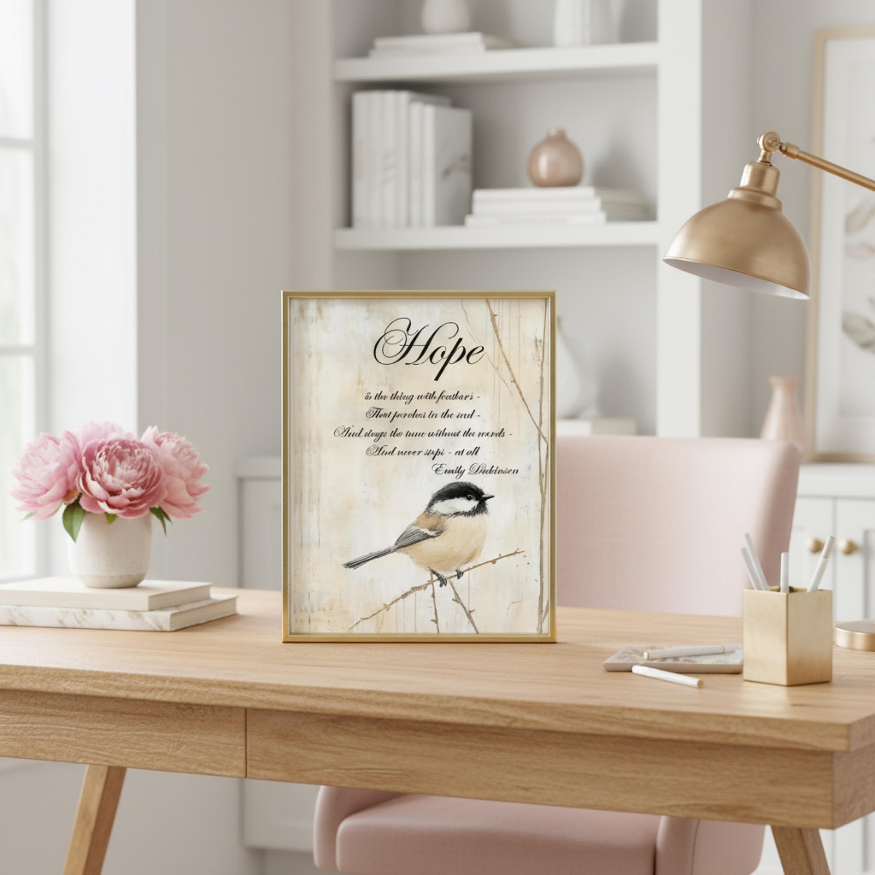 Hope Chickadee Fine Art Poster | Emily Dickinson Quote - image 5