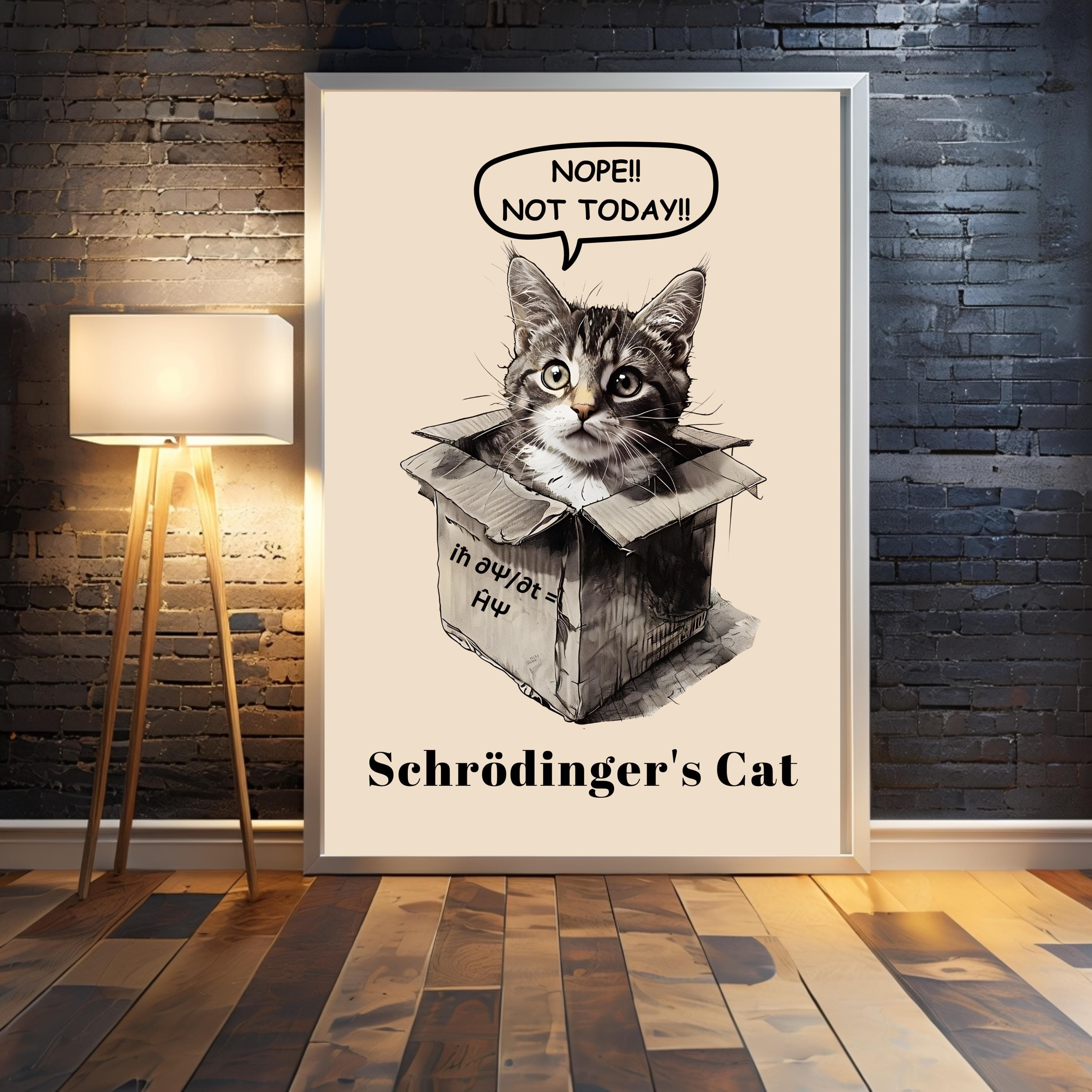 Schrödinger's Cat Poster: Funny Science Art for Physics & Cat Lovers - image 5
