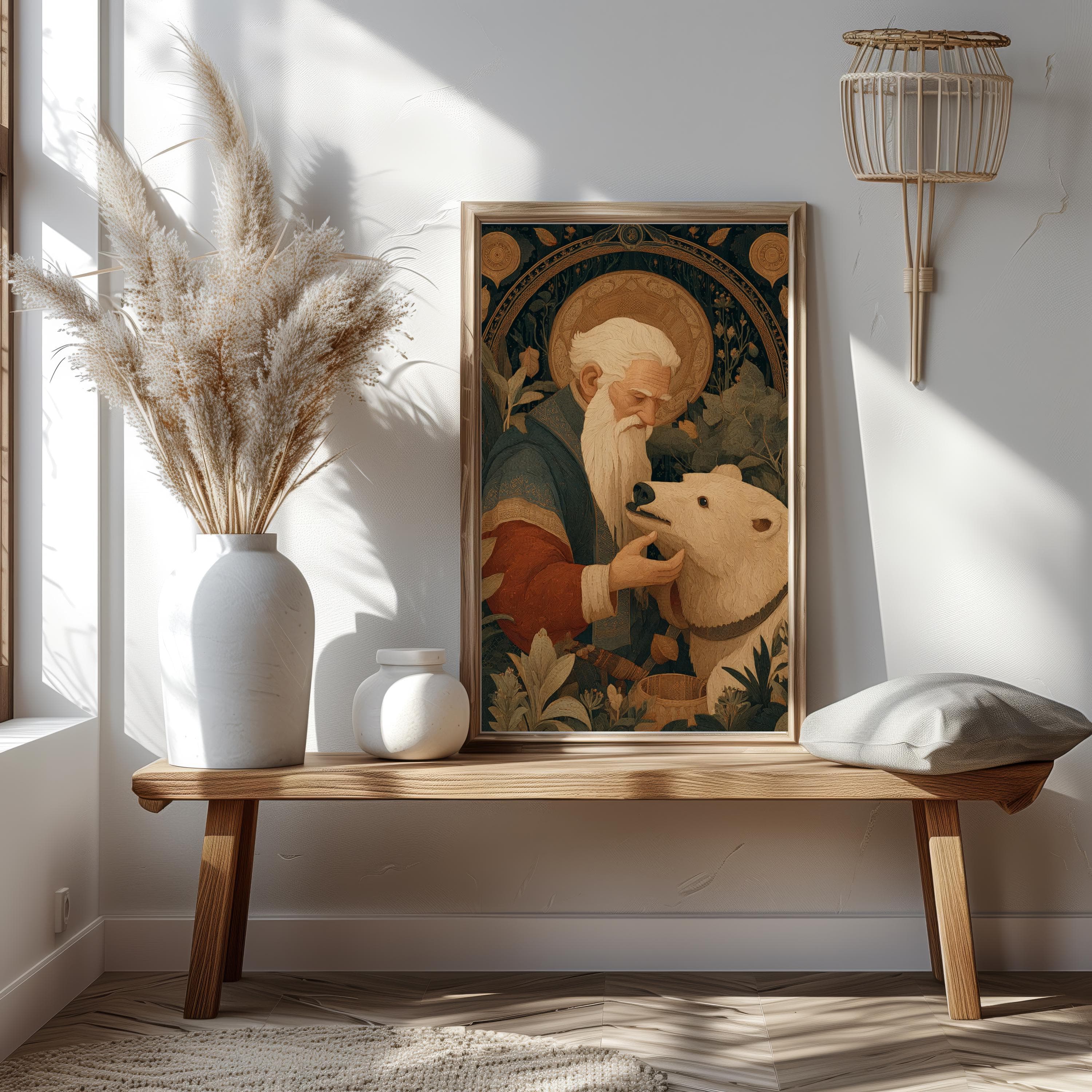Saint Seraphim of Sarov Art Print, Russian Orthodox Icon, Fine Art Poster - image 4