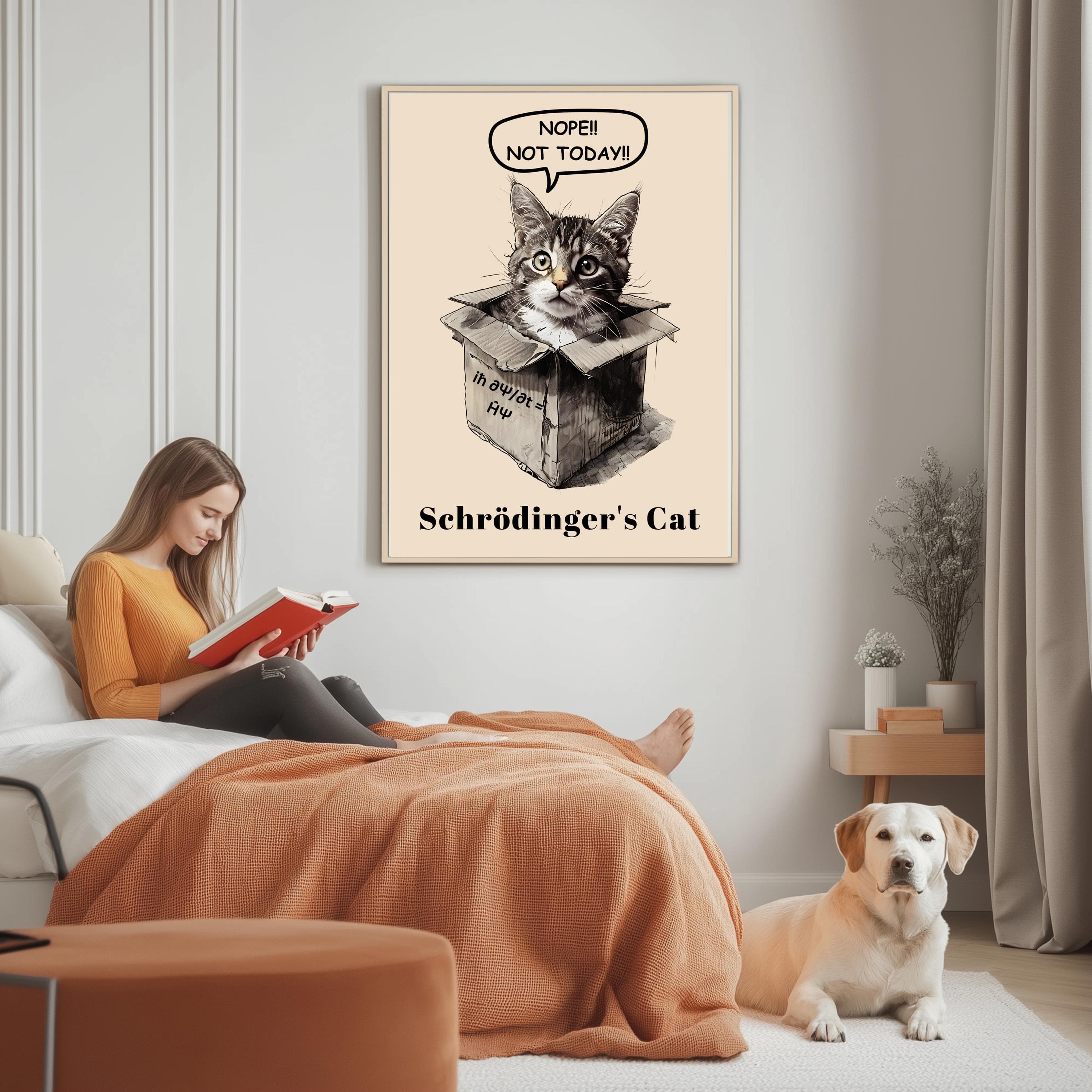 Schrödinger's Cat Poster: Funny Science Art for Physics & Cat Lovers - image 4
