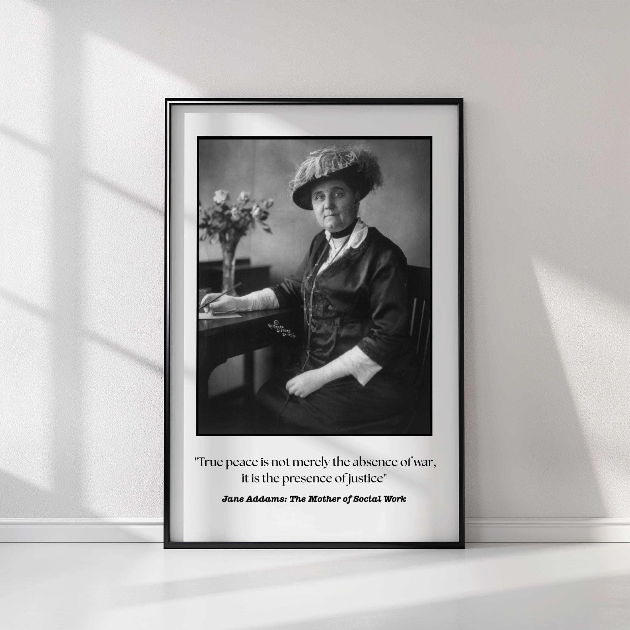 Jane Addams Quote Poster – Social Work Gift, Women's History
