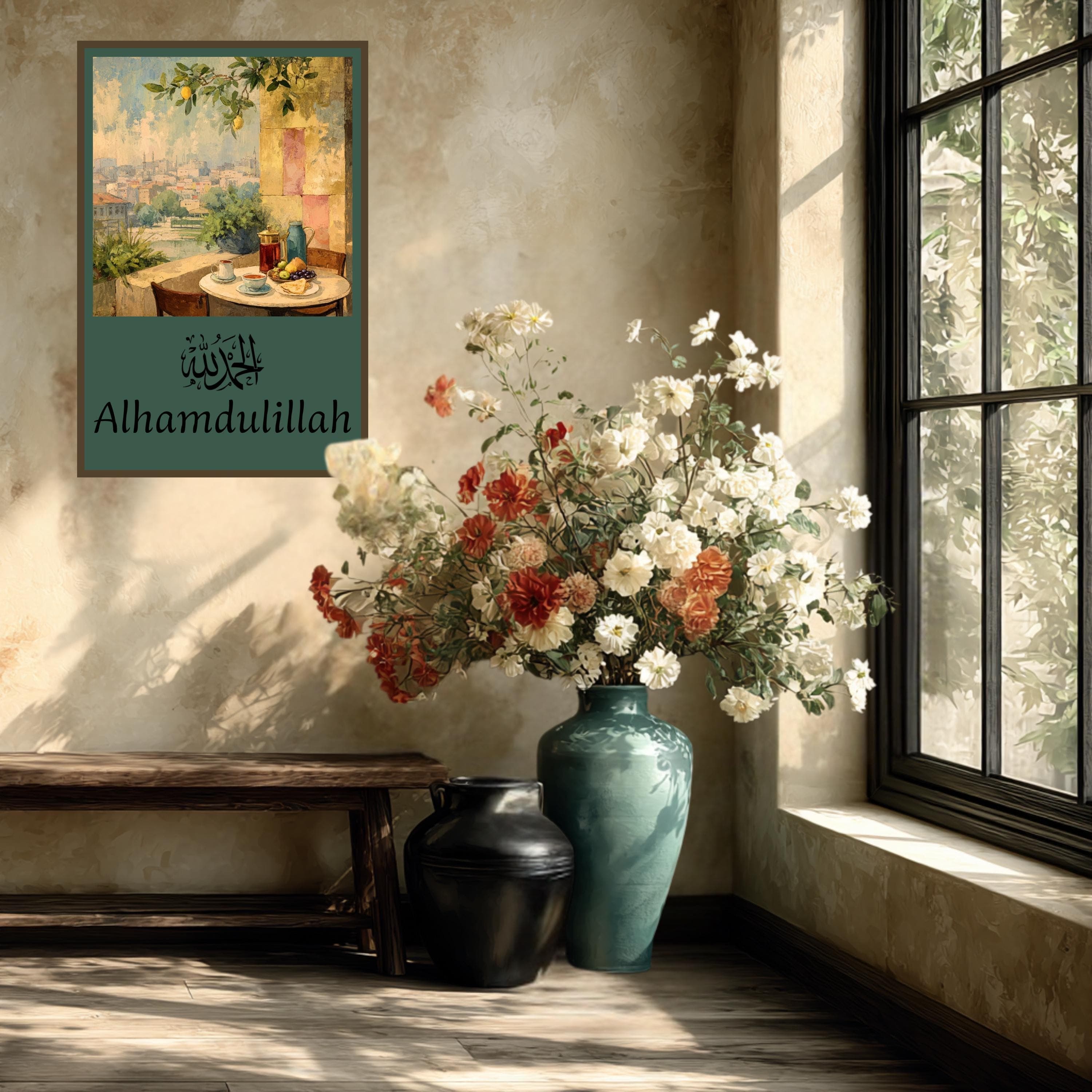 Alhamdulillah Turkish Coffee Print: Islamic Wall Art, Arabic Calligraphy - image 5