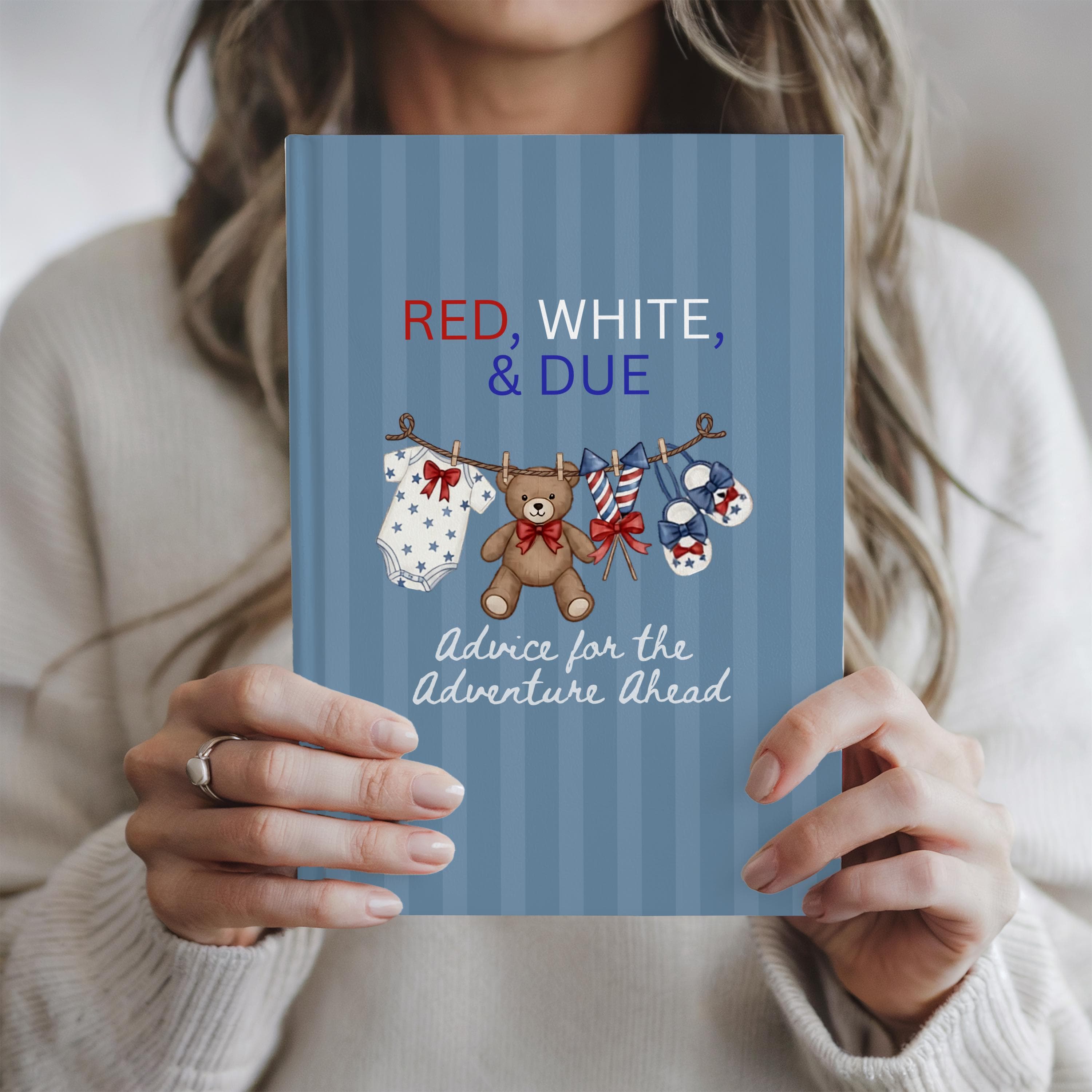 Patriotic Baby Shower Guestbook: Red White & Due Wishes for Future Parents Teddy Bear Theme USA Theme Baby Shower Gift for Coworker