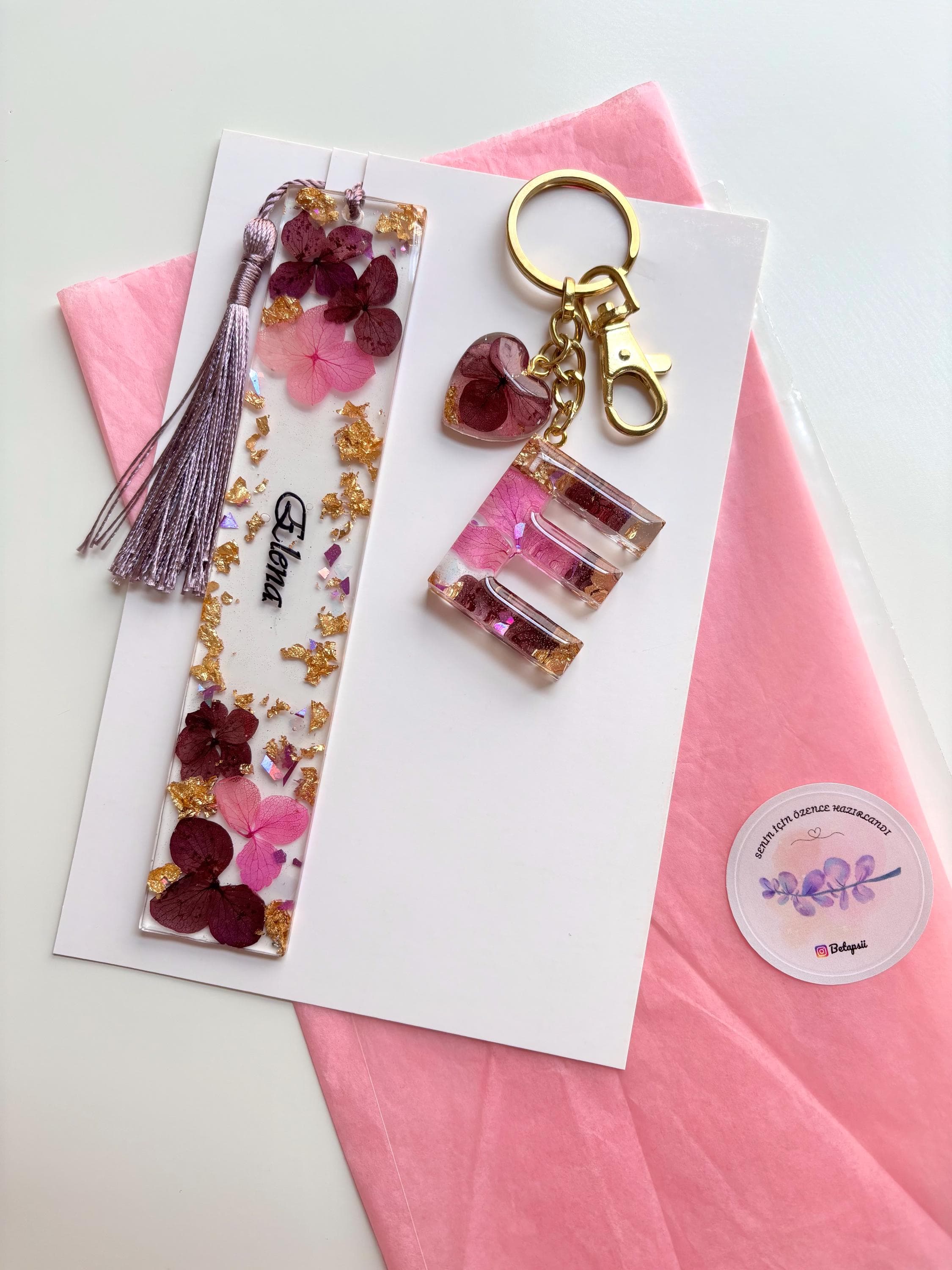 Epoxy Gift Set-Bookmark and Keychain - image 4