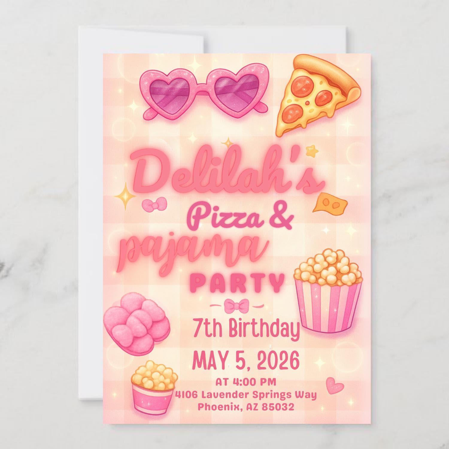 Pajama Party Birthday Invitation: Editable Pink Sleepover Invite (Digital Download) - image 2