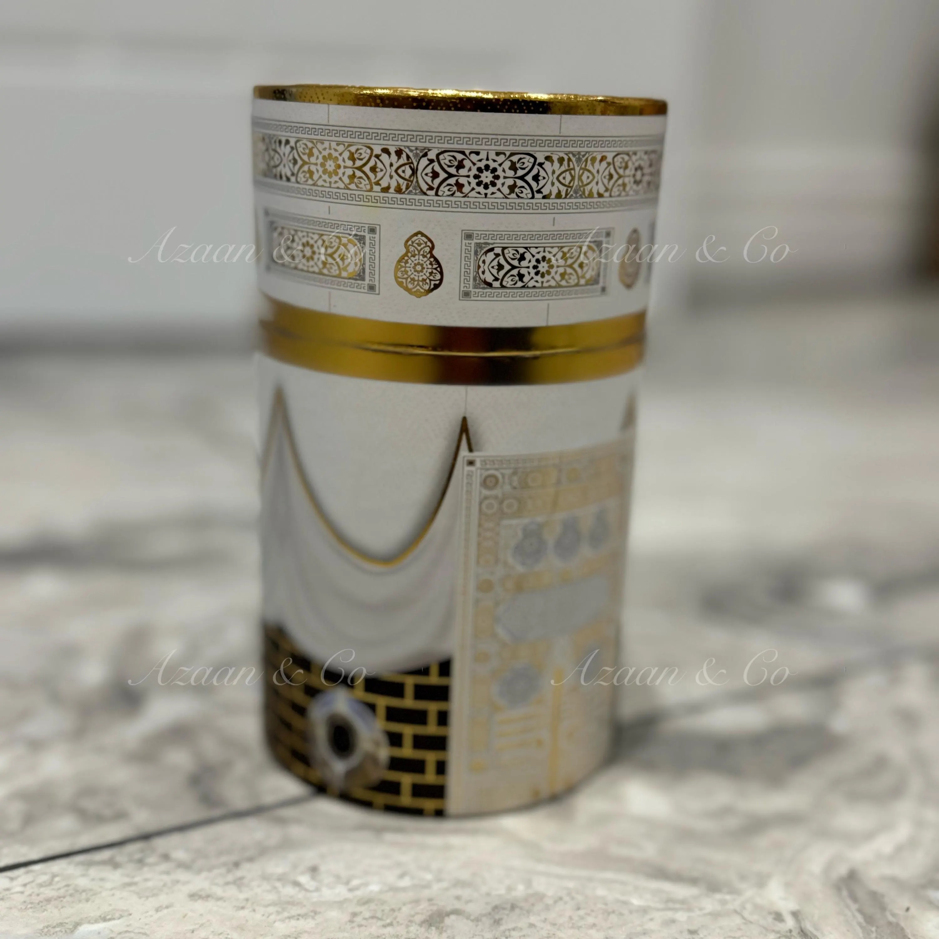 Kaaba Box Prayer Mat & Tasbeeh Gift Set (Adult size 110x70cm Travel Prayer Mat) Black pattern Muslim Islamic Ramadan Eid Nikha wedding - image 5