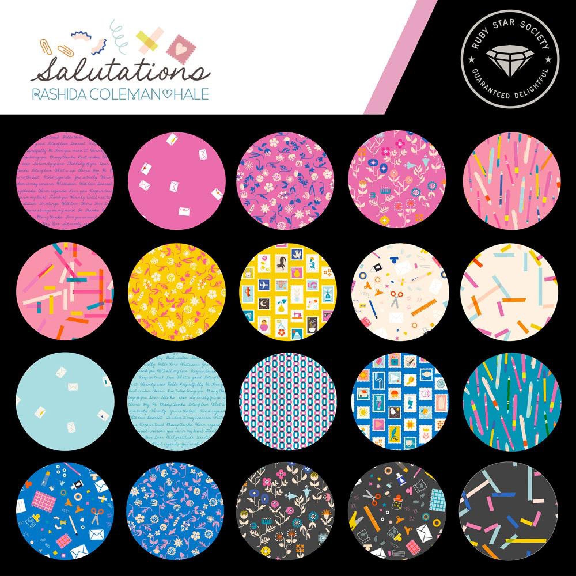 Ruby Star Society - Salutations Collection - Washi in Soft Black - image 4