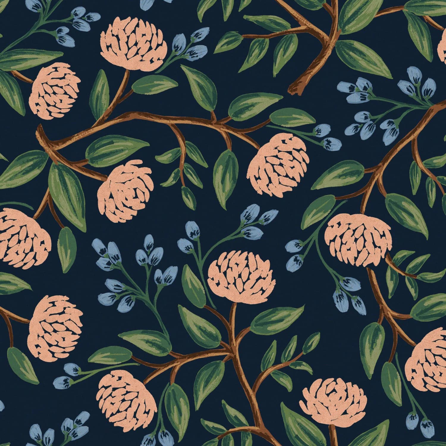 Rifle Paper Co. - Wildwood Collection - Peonies CANVAS in Blue