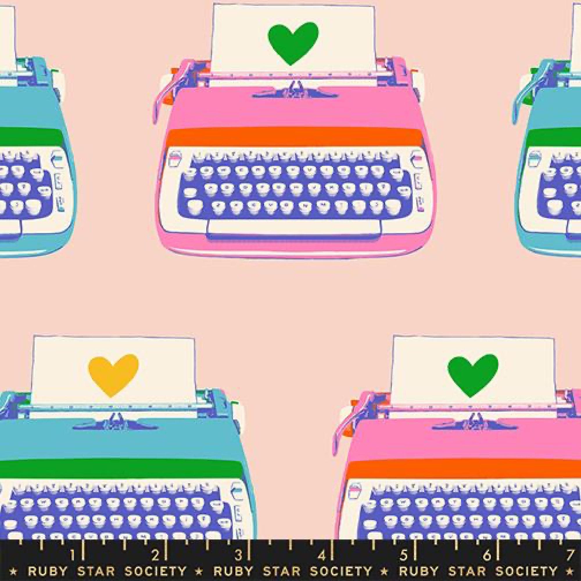 Ruby Star Society - Best Day Ever Collection - Typewriters in Vintage Pink