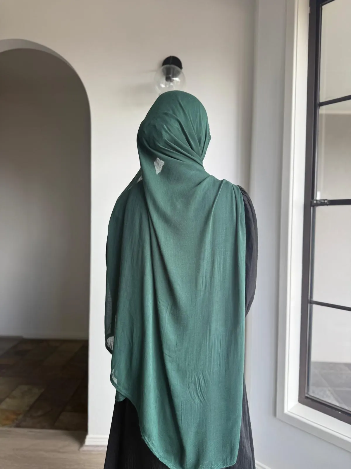 Modal Hijab with undercap - Verdant Jewel - image 5