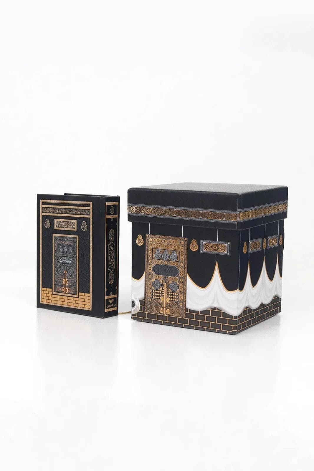 Quran Pearl Prayer Beads and Prayer Rug Set in Kaaba Box, Islamic Gift Box, Kaaba Box with Quran, Prayer Rug and Tasbih Gift Set for Muslim - image 5