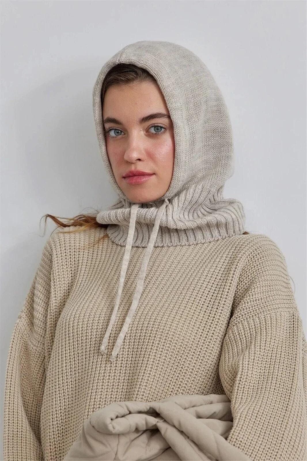 Balaclava, Elastic Braided Balaclava Head, Balaclava Knit, Balaclava Knit Beanie, Knit Helmet, Knit Hat, Crochet Balaclava, Knitted Hood