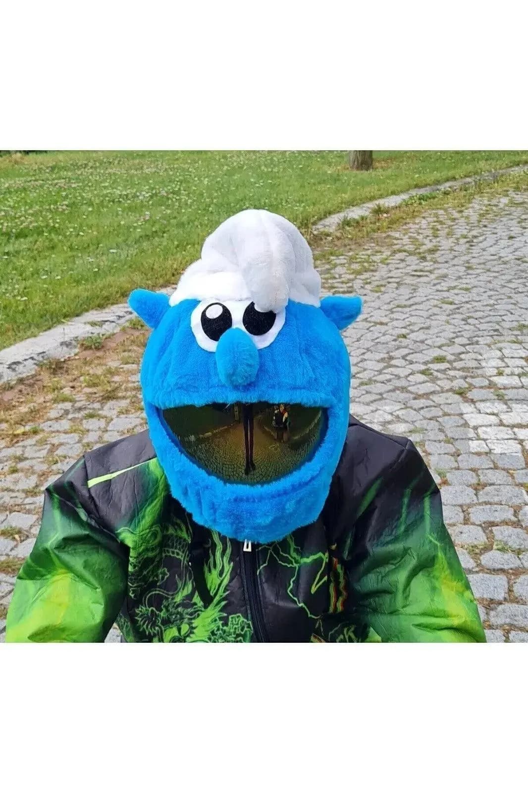 Helmet Cover Plush, Motorcycle Helmet Cover, Motorbike Funny Case, Funny Heeds Crazy Case, Cap Helmet, Gift for Motorcycle Rider, Motorcycle