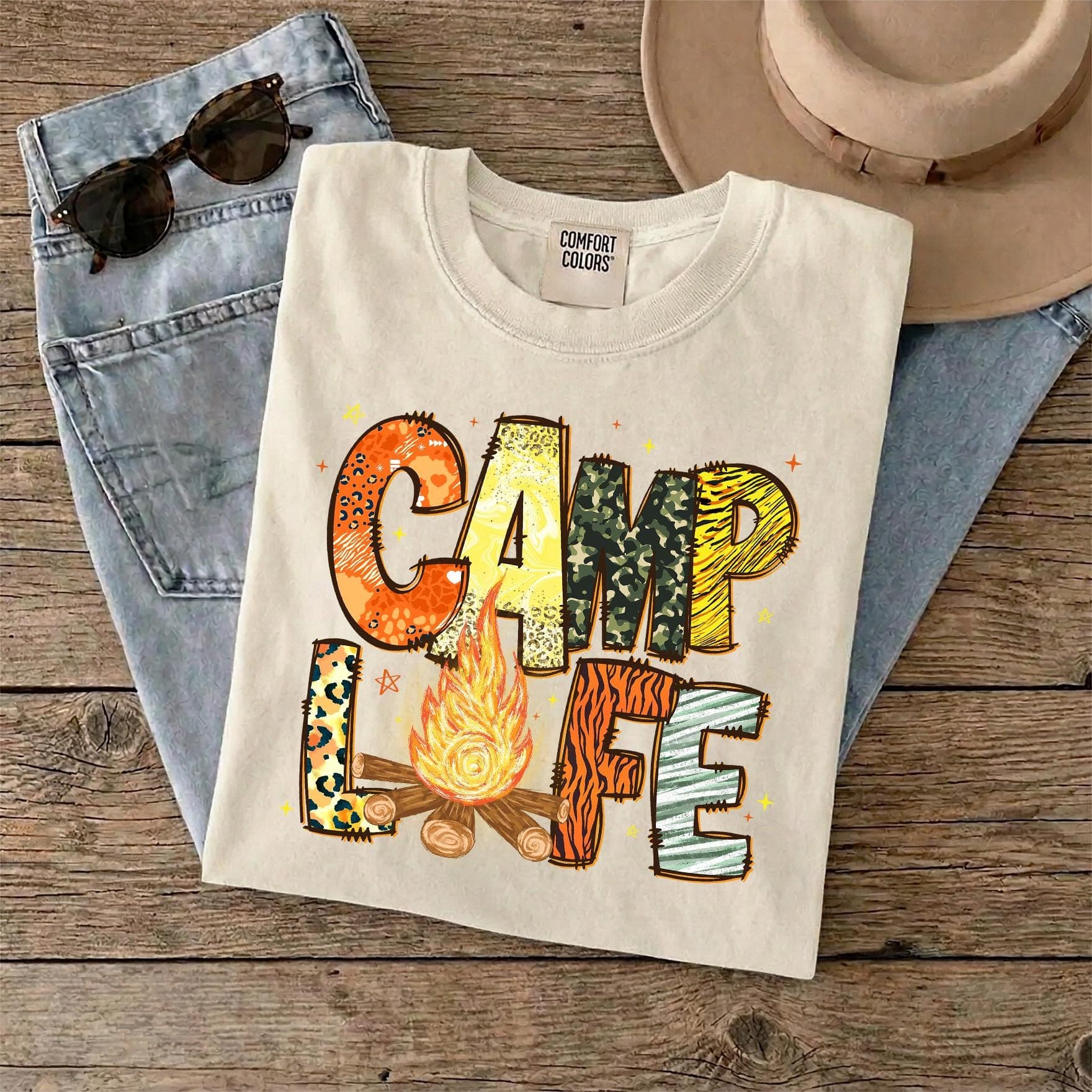 Matching Camping Life Ready To Press, Funny Girls Trip Heat Transfer, Cousin Camper Crew Iron On, Leopard Print Camp Fire DTF, Camp Mode DTF - image 3