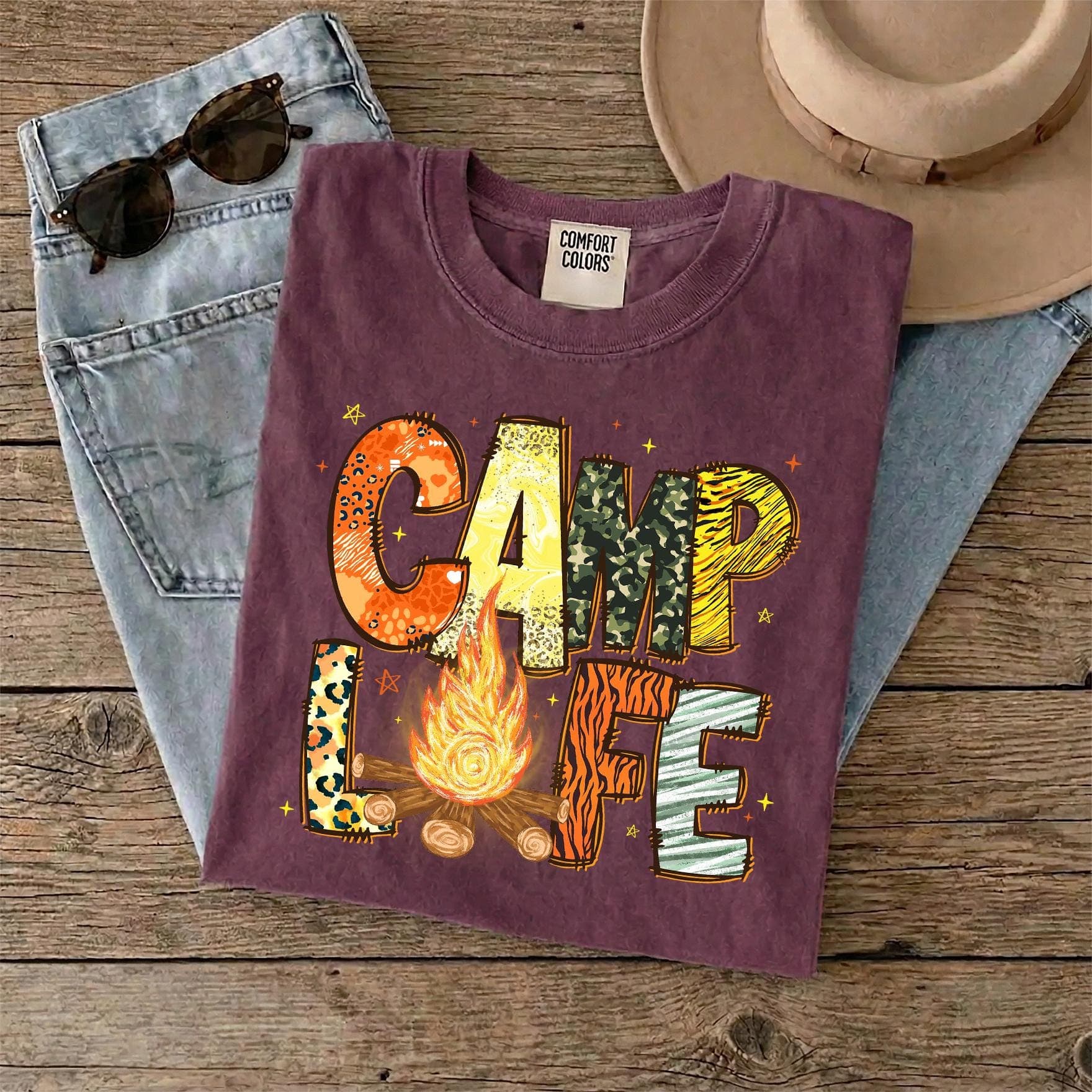 Matching Camping Life Ready To Press, Funny Girls Trip Heat Transfer, Cousin Camper Crew Iron On, Leopard Print Camp Fire DTF, Camp Mode DTF - image 4
