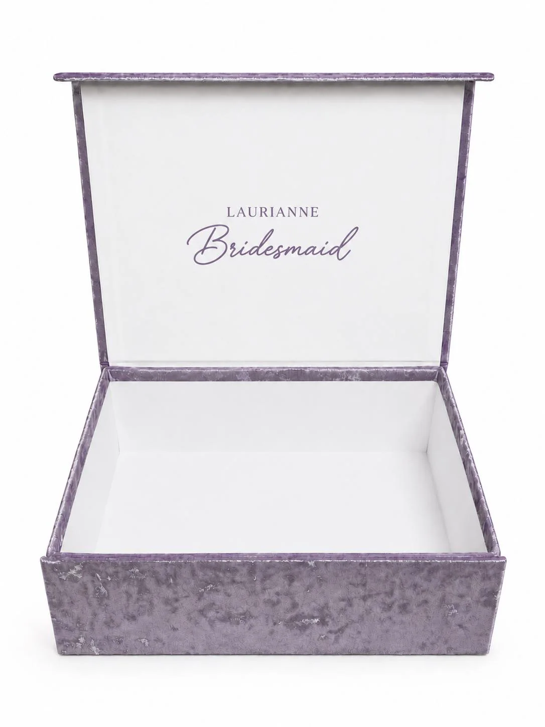 Personalized Luxury Lilac Gift Box | Plush Keepsake Storage | Custom Name Memory Box | Magnetic Lid - image 4