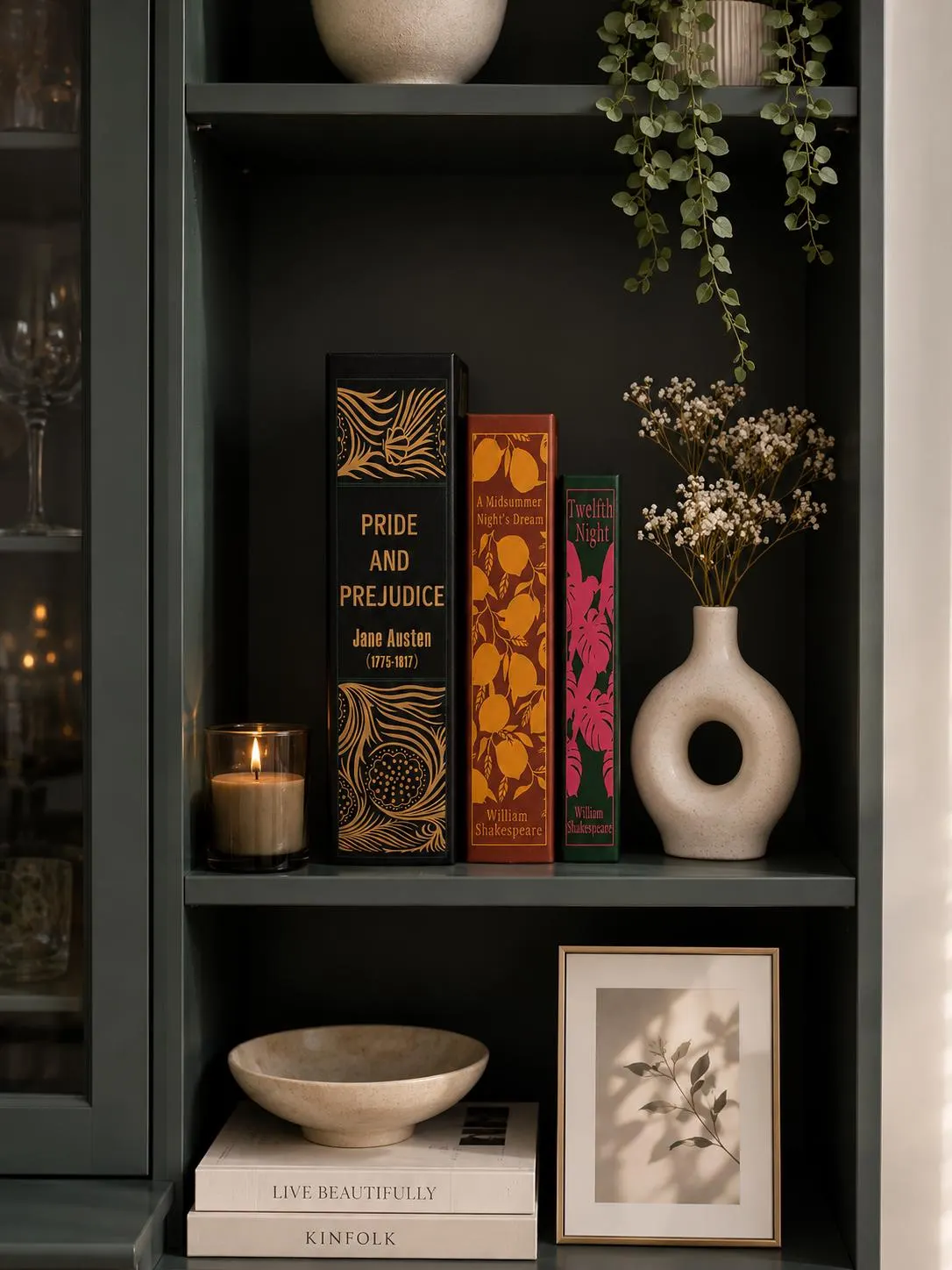 Personalized Literary Faux Book Set | Shakespeare, Austen Dark Academia Decor - image 3