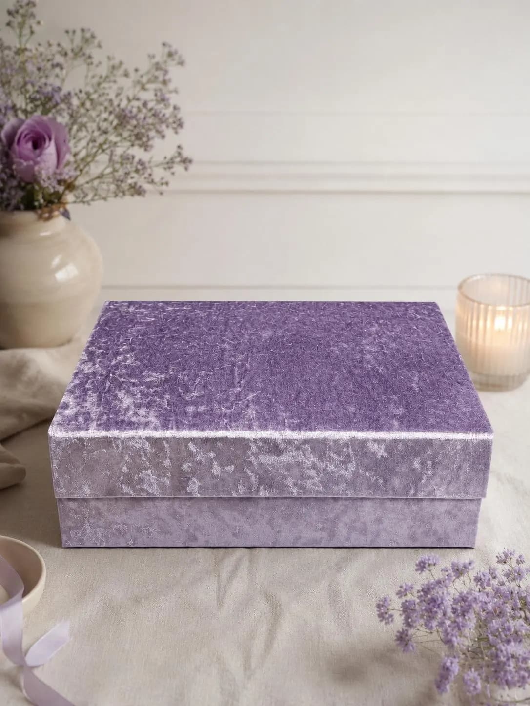 Personalized Luxury Lilac Gift Box | Plush Keepsake Storage | Custom Name Memory Box | Magnetic Lid - image 5