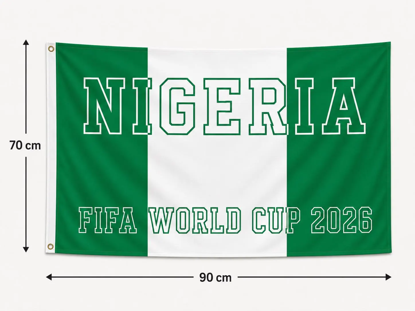 Personalized Nigeria Flag | Custom Family Name Banner | FIFA World Cup 2026 Decor - image 3