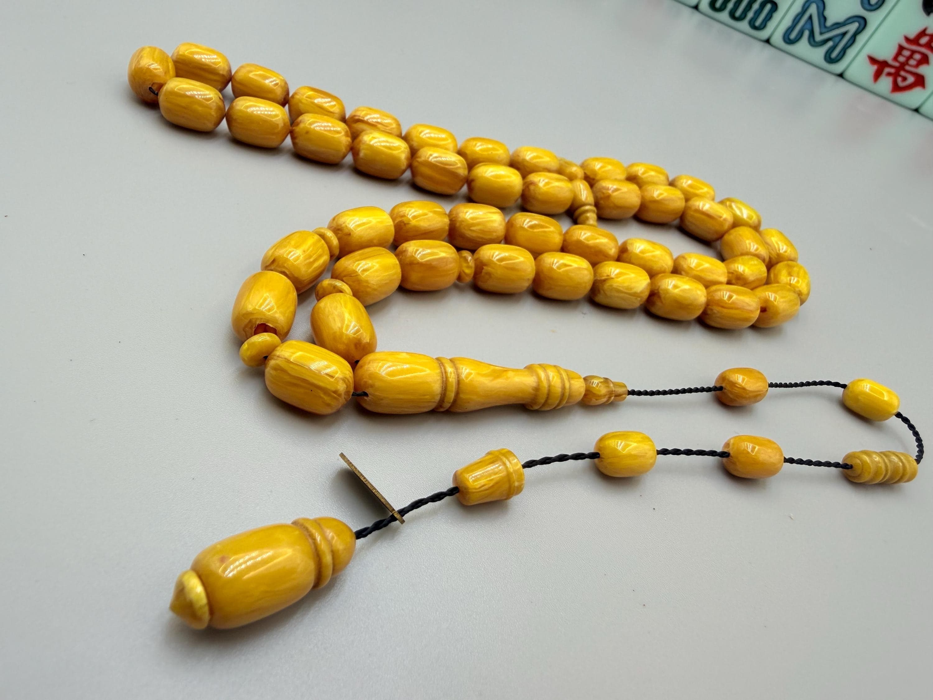45 Bead Premium Catalin Tasbih | Master Crafted Fine Drilled Prayer Beads | Handmade Tesbih | Collectors Misbaha | Tasbih  (JOB107)