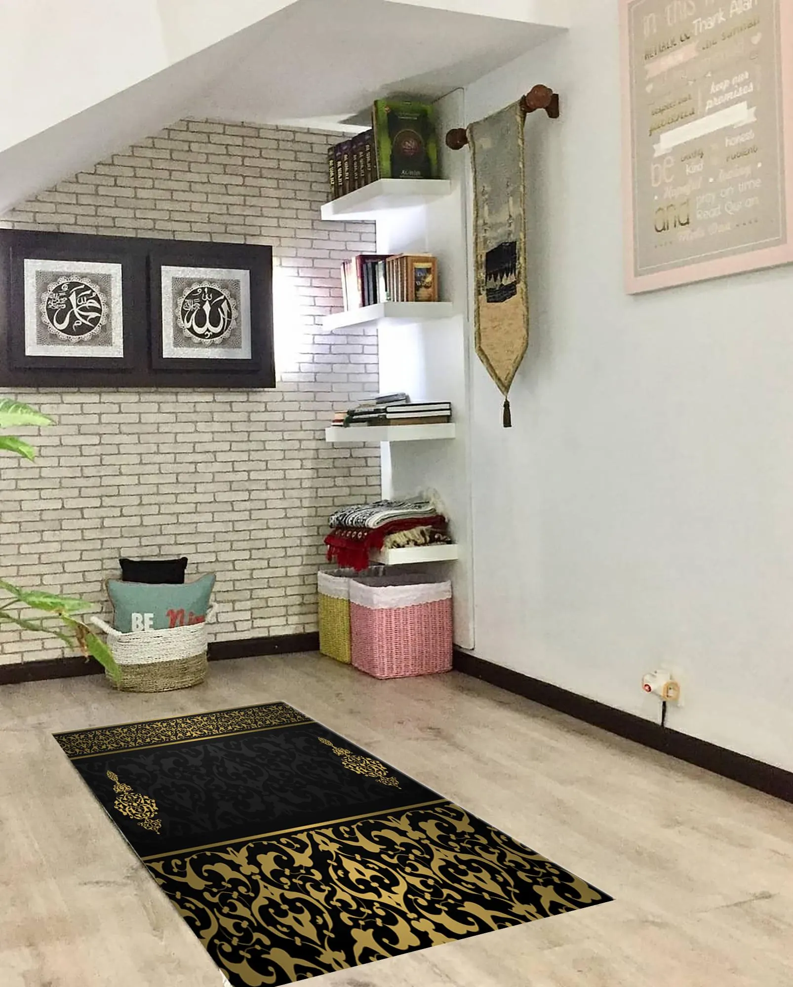 Luxury Prayer Mat, Classic Pattern Carpet, Oriental Style Decor, Islamic Seccade Design - image 5