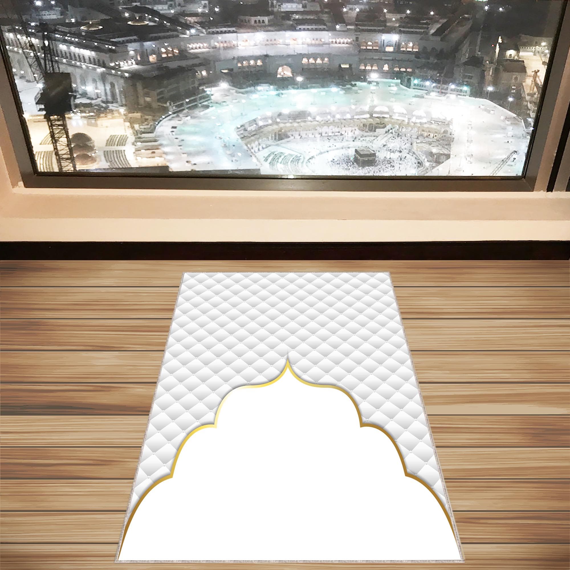 Modern Islamic Prayer Rug: Microfiber Mosque Mat, Muslim Home Decor - image 3