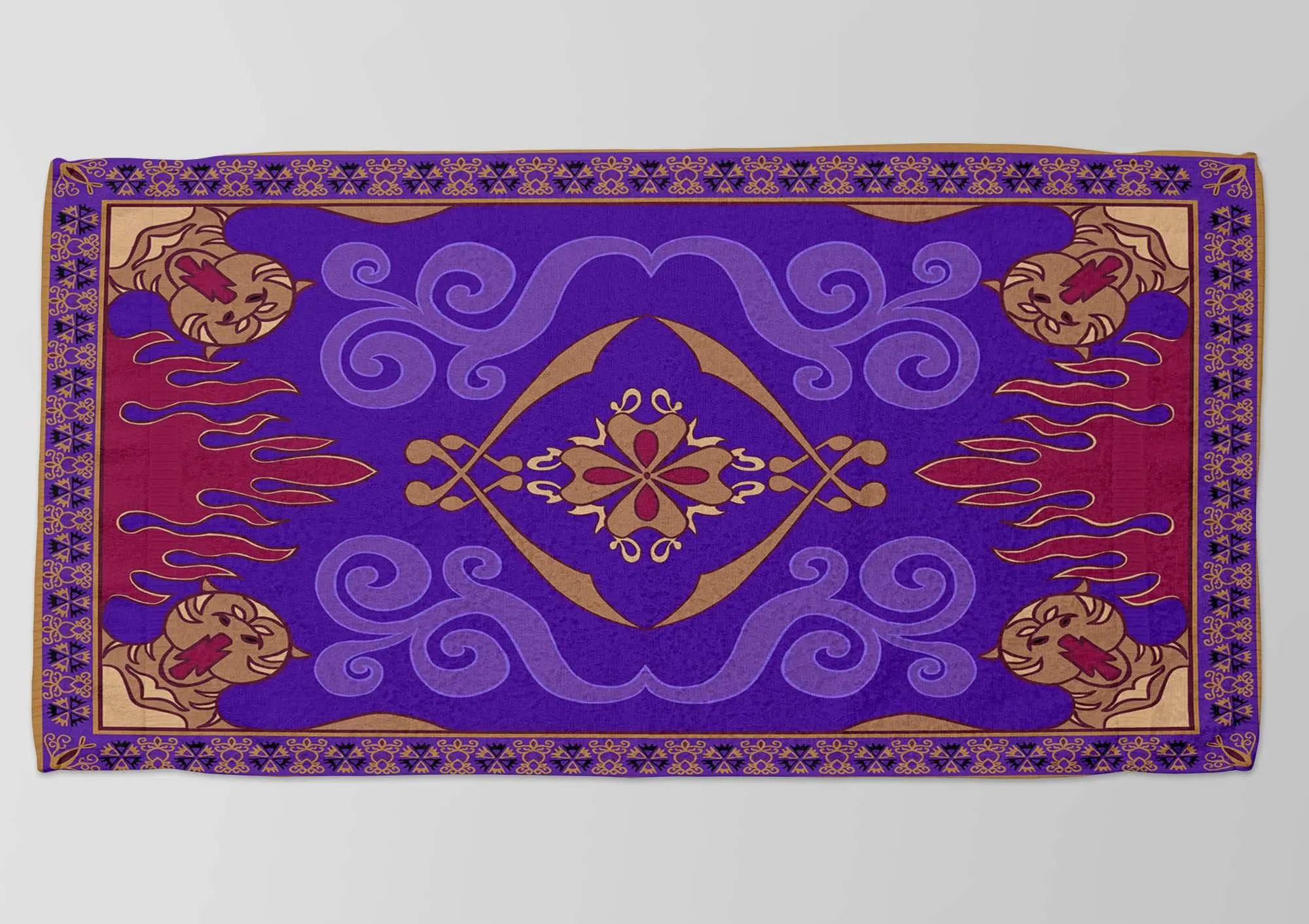Aladdin Towel, Magic Towel, Arabian Nights Decor, Aladdin Inspired Towel, Genie Lamp Design, Princess Towel, Kids Bath Towel, Fantasy Theme - image 5