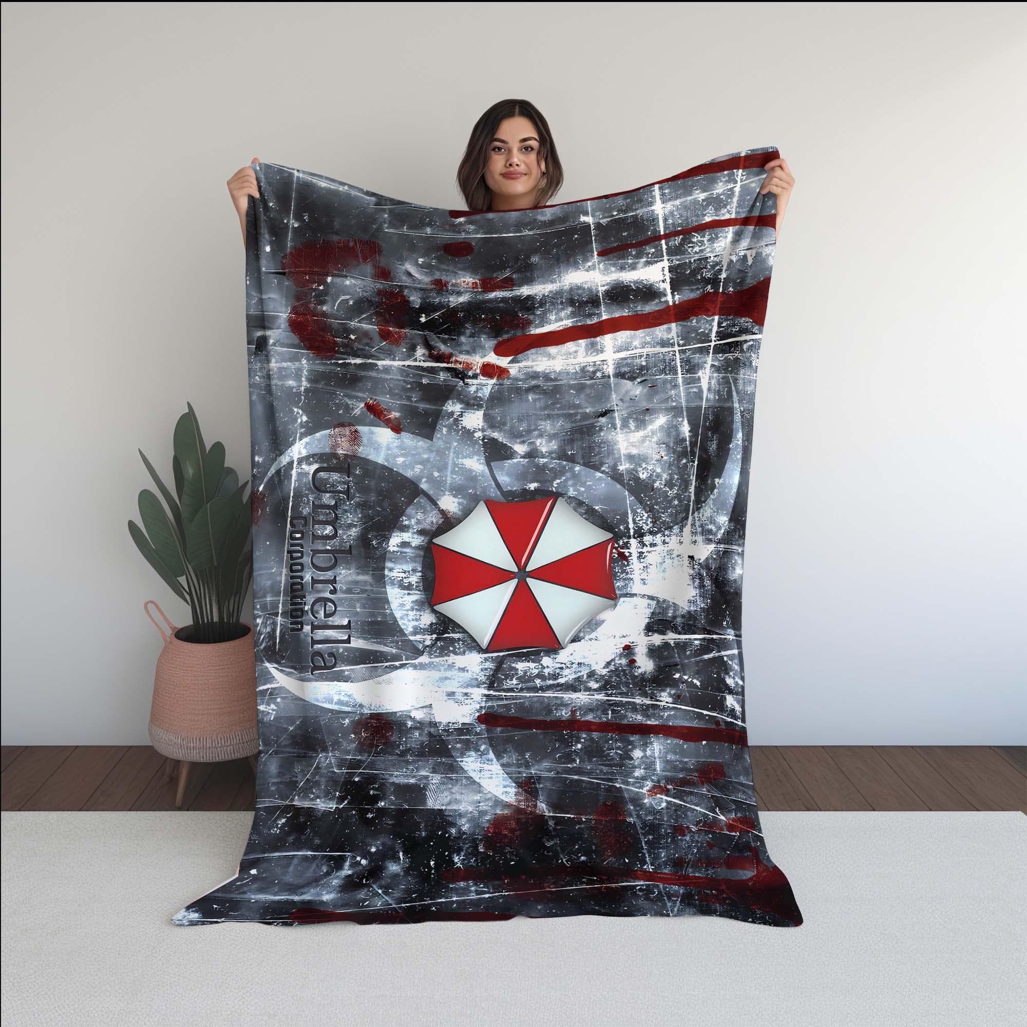 Horror Red Umbrella Blanket: Gothic Zombie Movie Throw - image 3