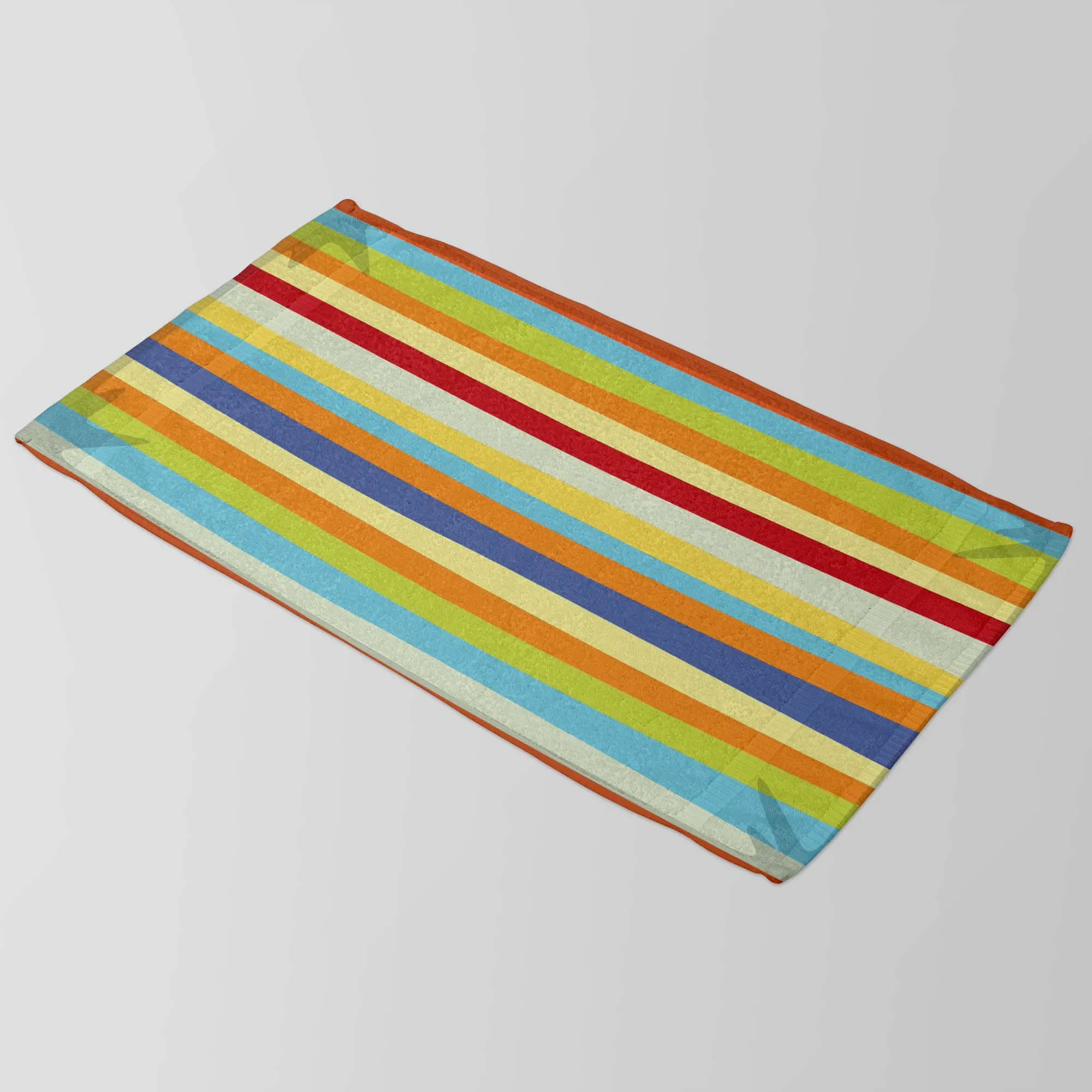 Striped Beach Towel, Colorful Summer Towel, Rainbow Pool Towel, Travel Beach Towel, Holiday Swim Towel, Fun Beach Accessory,Summer Gift Idea - image 3