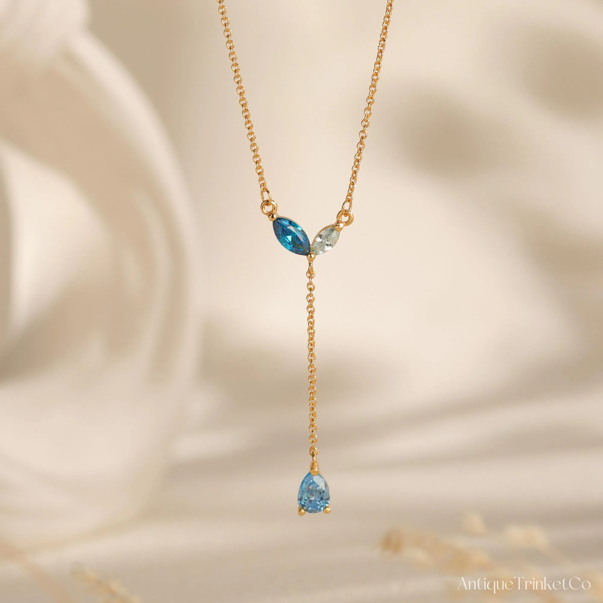 Custom Birthstone Necklace, Drop Y Birthstone Necklace, Family Birthstone Necklace, Wedding Gift, Birthday Gifts, Mothers Day Gifts  for Her - image 5