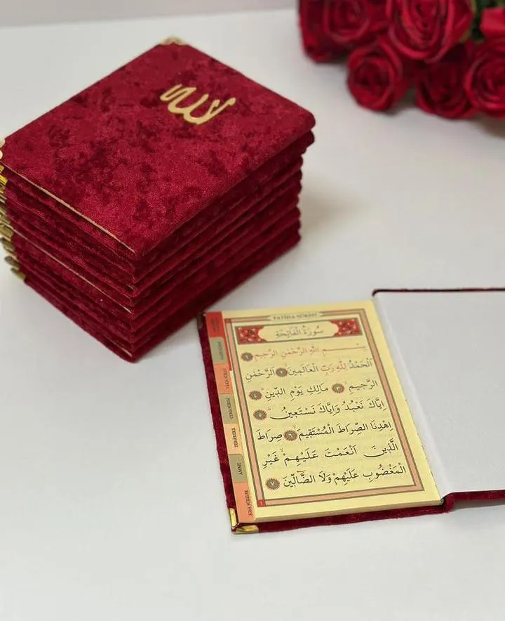 10 Pieces Velvet Yasin Al-Sharif Book; Surah, Prayer Book, Coran, Quran, Yaseen Cüz