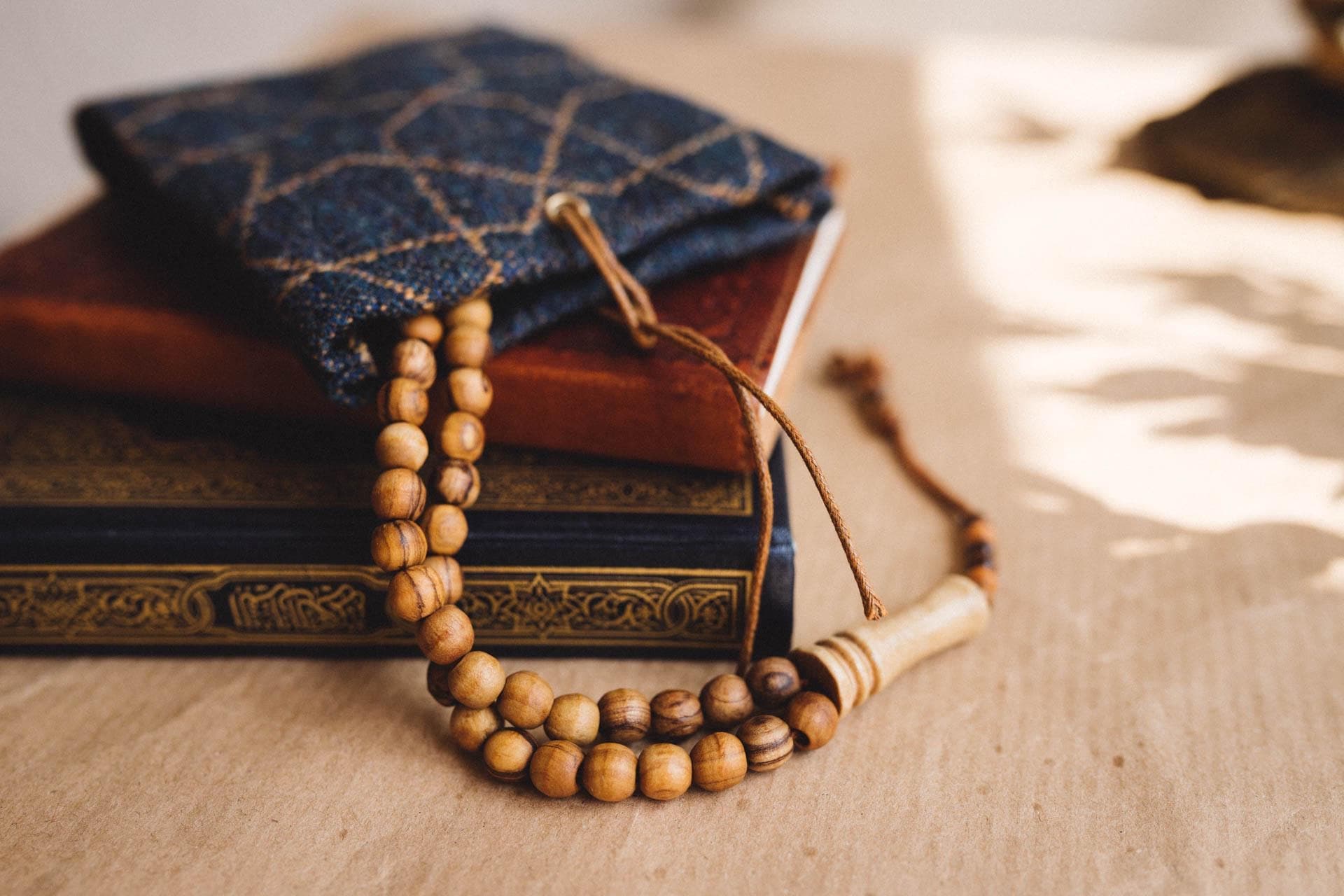 Tasbih mit Olivenholzperlen aus Palästina - 99 Perlen