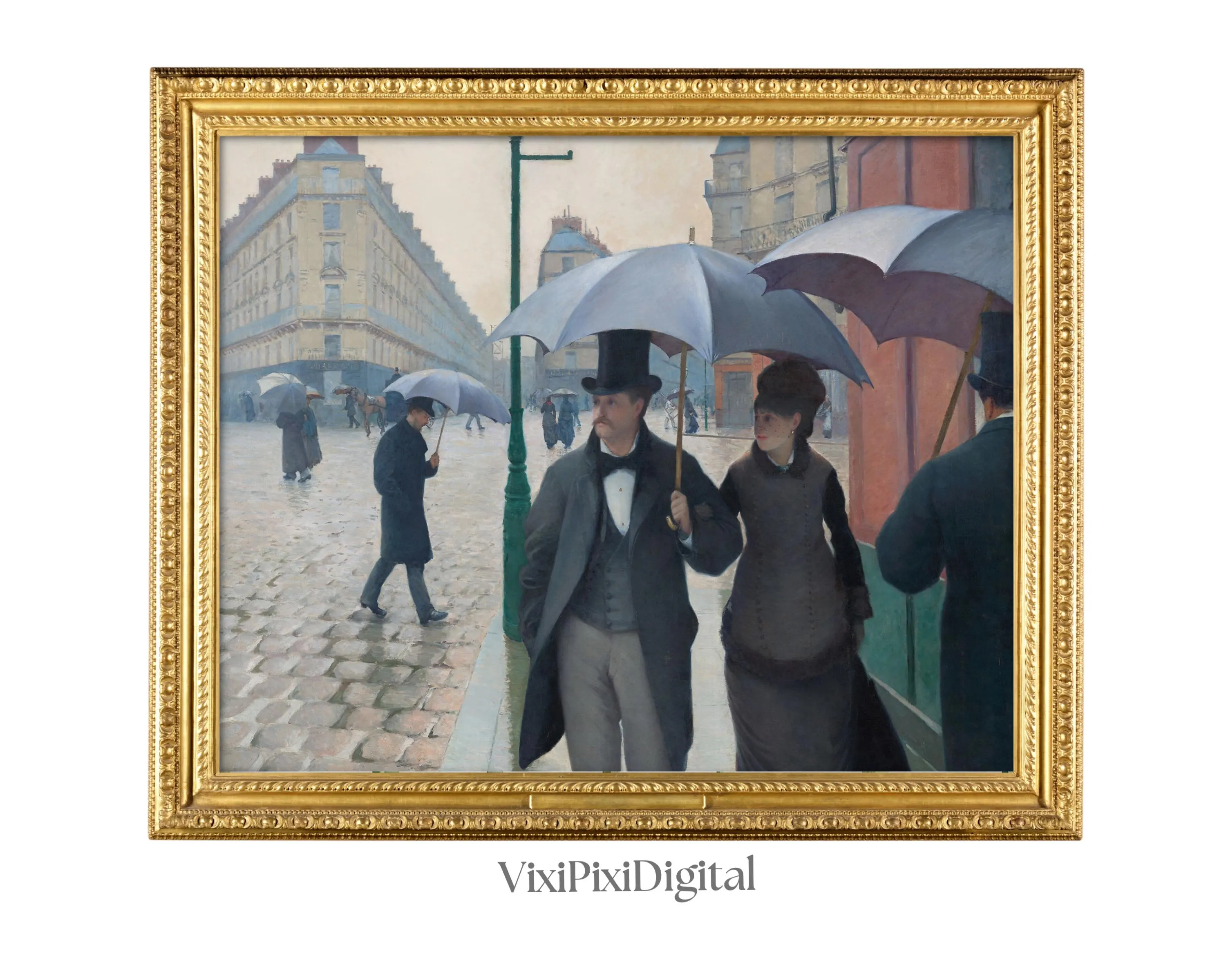 Paris Rainy Day Print: Caillebotte Famous French Art (Digital Download)
