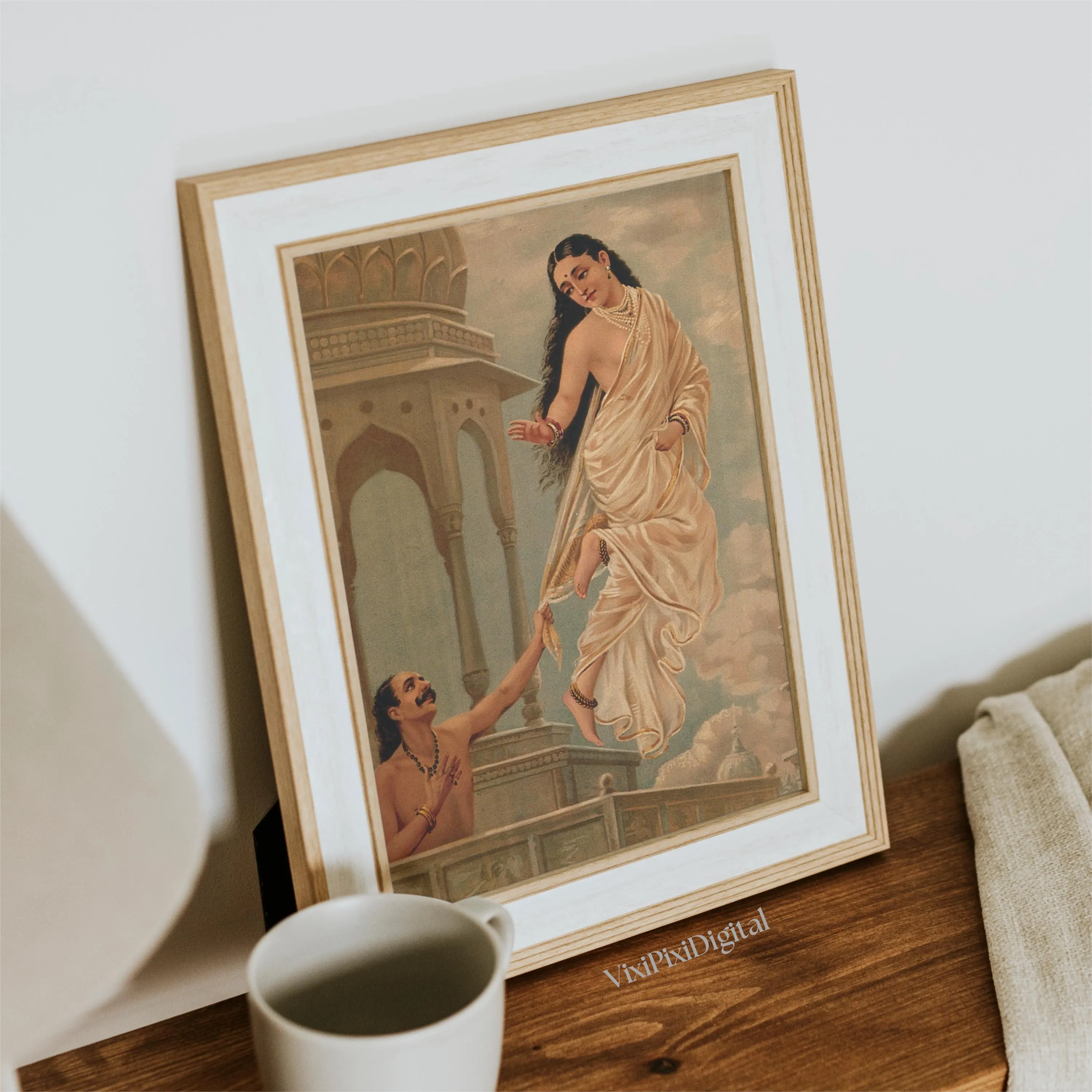 Pururavas and Urvashi Vintage Indian Art Print: Raja Ravi Varma (Digital Download) - image 5