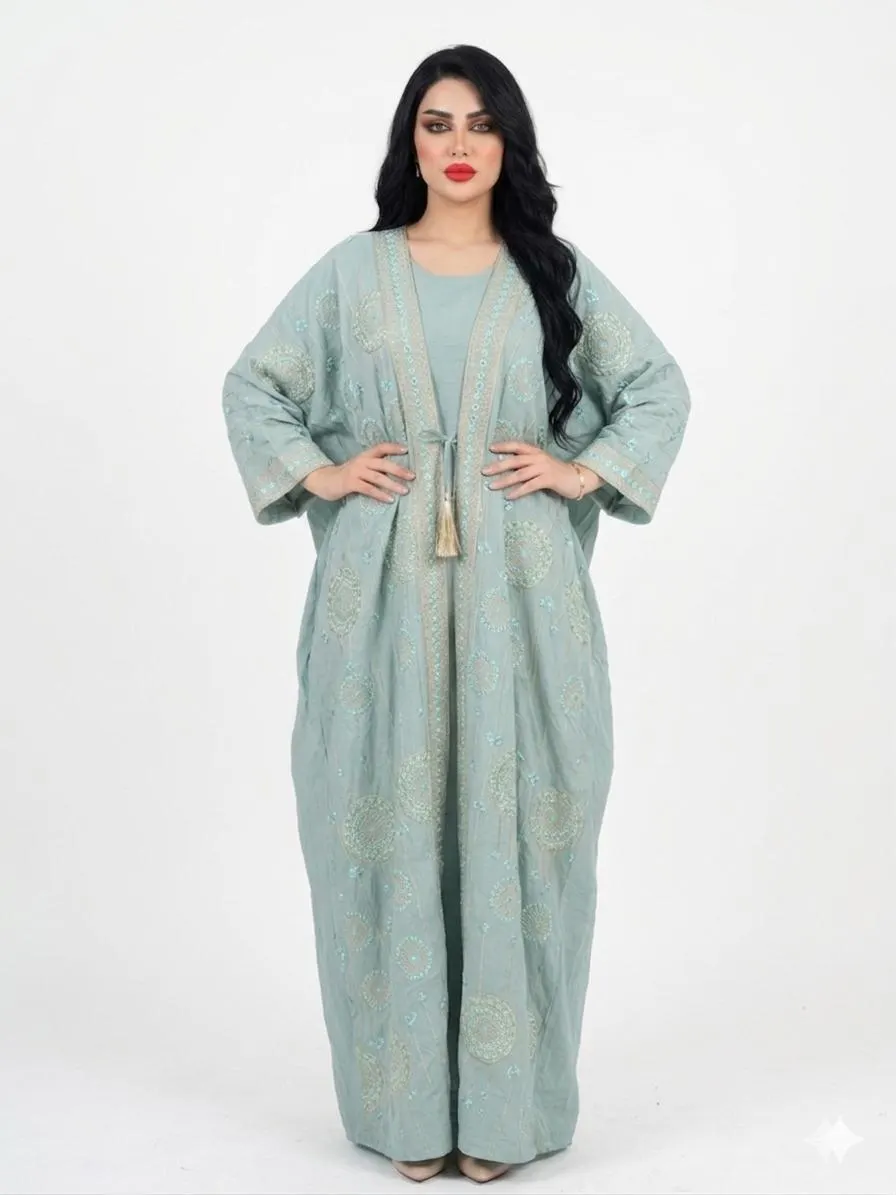 Farasha Set - Embrodiered Women's Dress - Perfect for Eid, Ramadan, Gifts for Her
