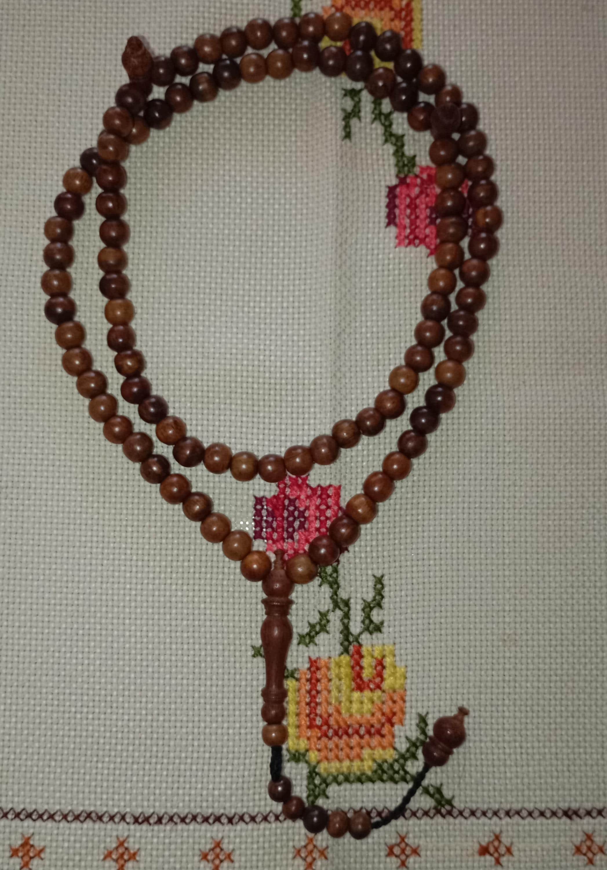Agarwood Prayer Beads: 99 Wood Tasbih, Islamic Rosary Mala - image 3