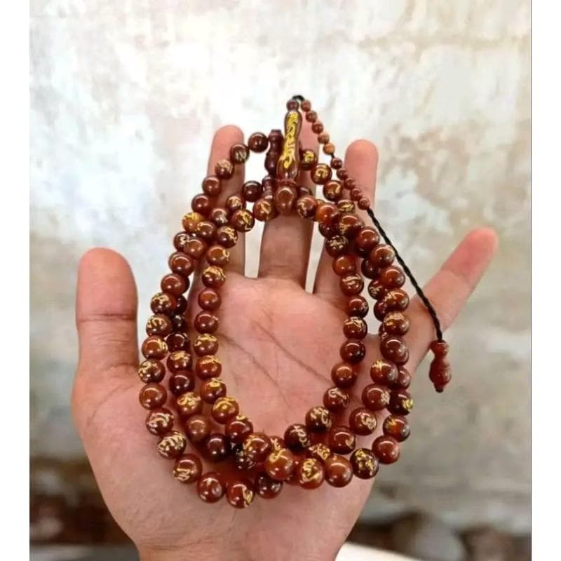 Handmade Kokka Wood Tasbih – 99 Asmaul Husna Engraved Prayer Beads - image 4