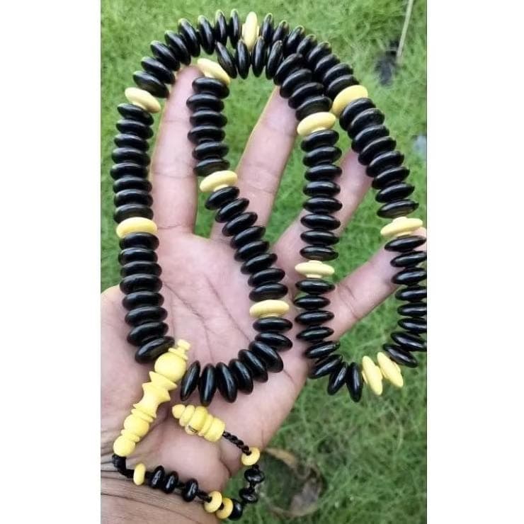 Sacred 108 Black Kelor & Kemuning Tasbih 16mm – Rare Indonesian Spiritual Prayer Beads - image 4