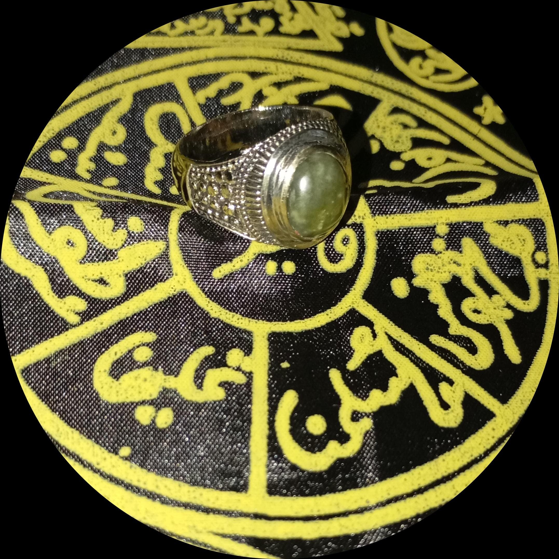 Handmade Green Sojol Agate Silver Ring - Indonesian Spiritual Jewelry - image 4